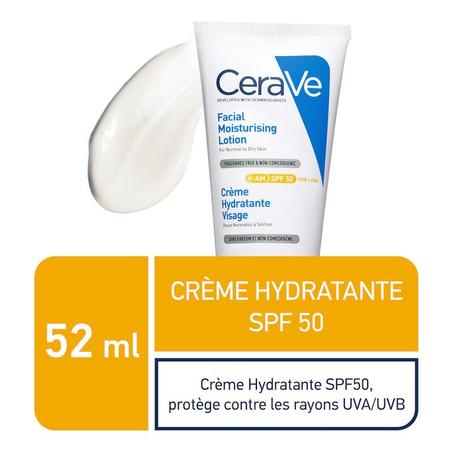 كريم سيراف المرطب للوجه SPF50 (للبشرة العادية إلى الجافة - 52 مل)