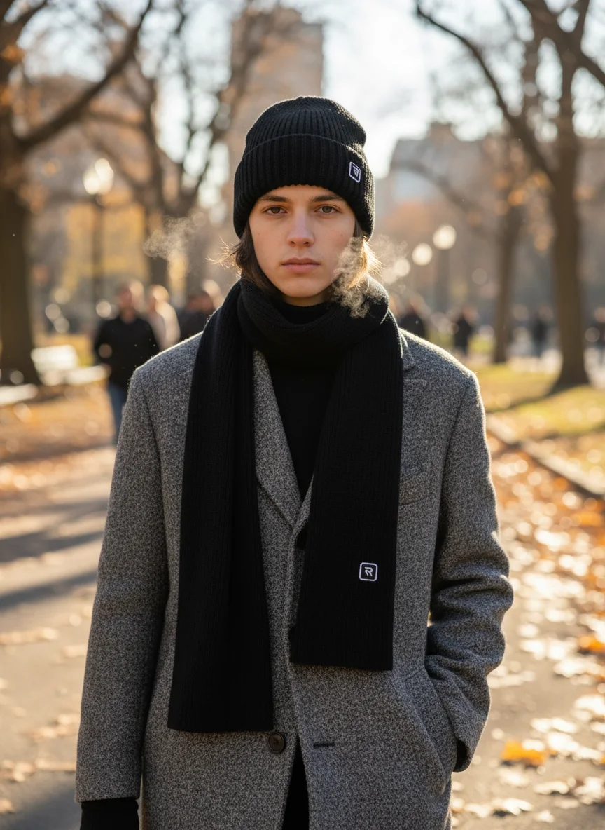 Ensemble Hiver Unisexe – Bonnet & Écharpe