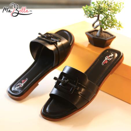 Sandale Plate - Noir - LA TRÉCE-2500