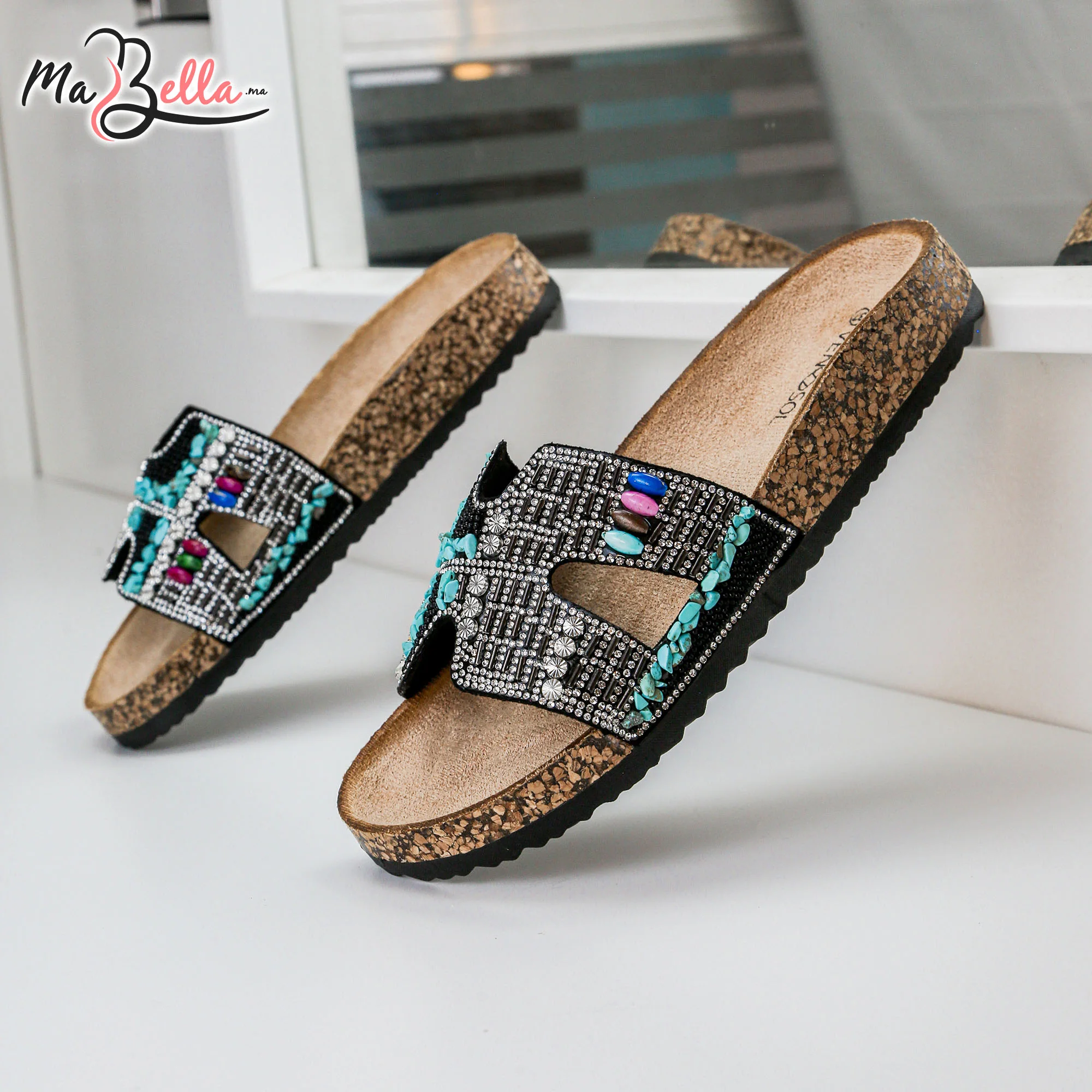 Sandale Plate - Noir - LS2023-01