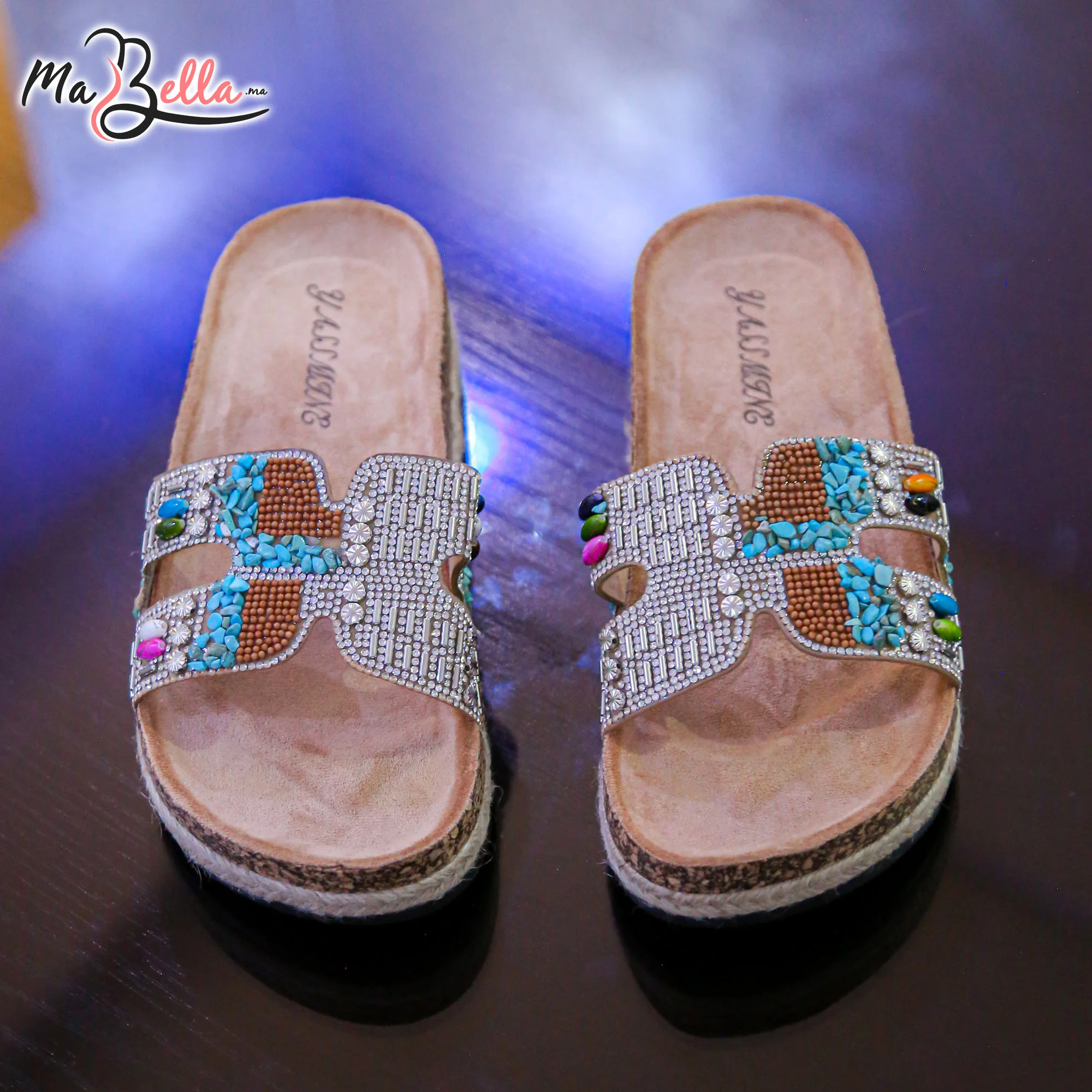 Sandale Plate - Camel - MES11