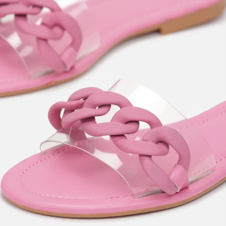 Sandale Plate - Fuchsia - RF-627