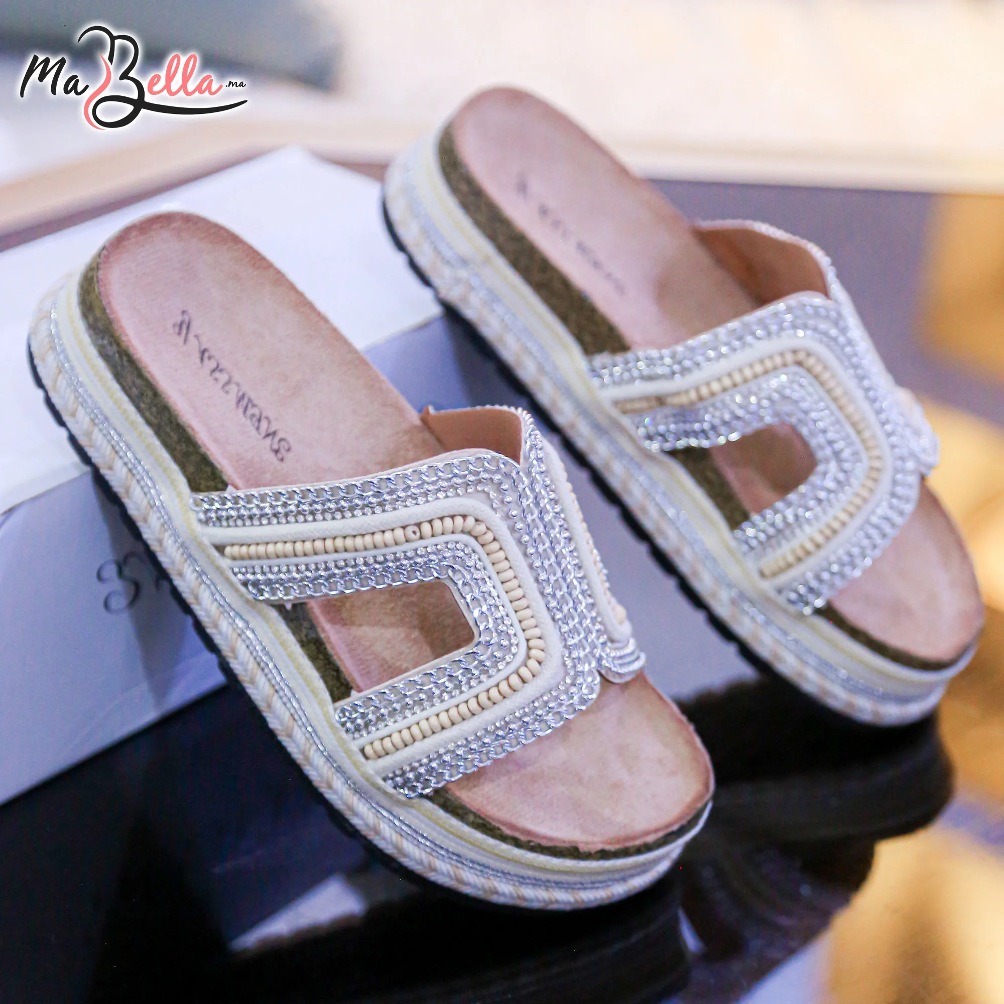 Sandale Plate - Beige - TC-2025