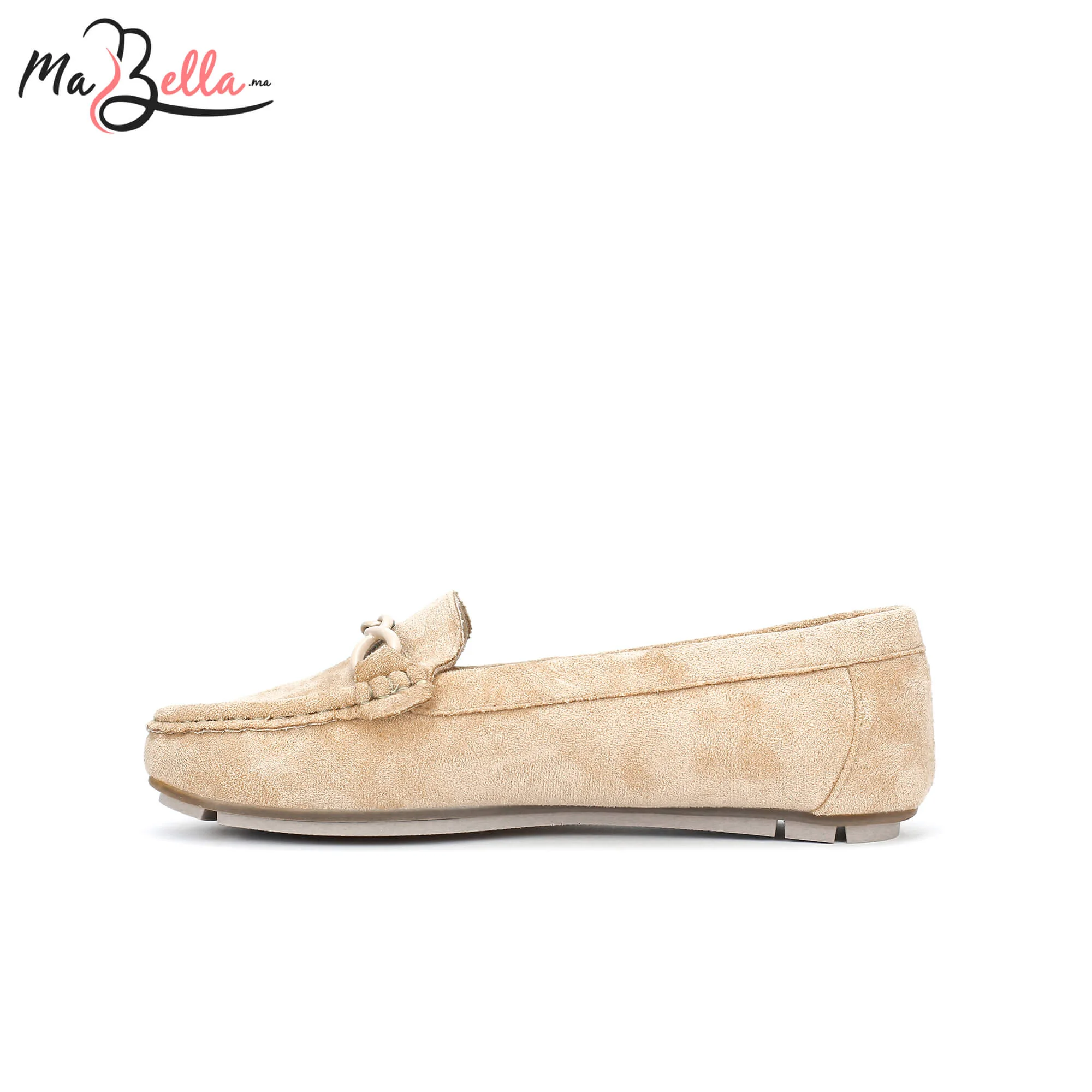 Mocassins pour Femmes - Beige - Daim - A/9471