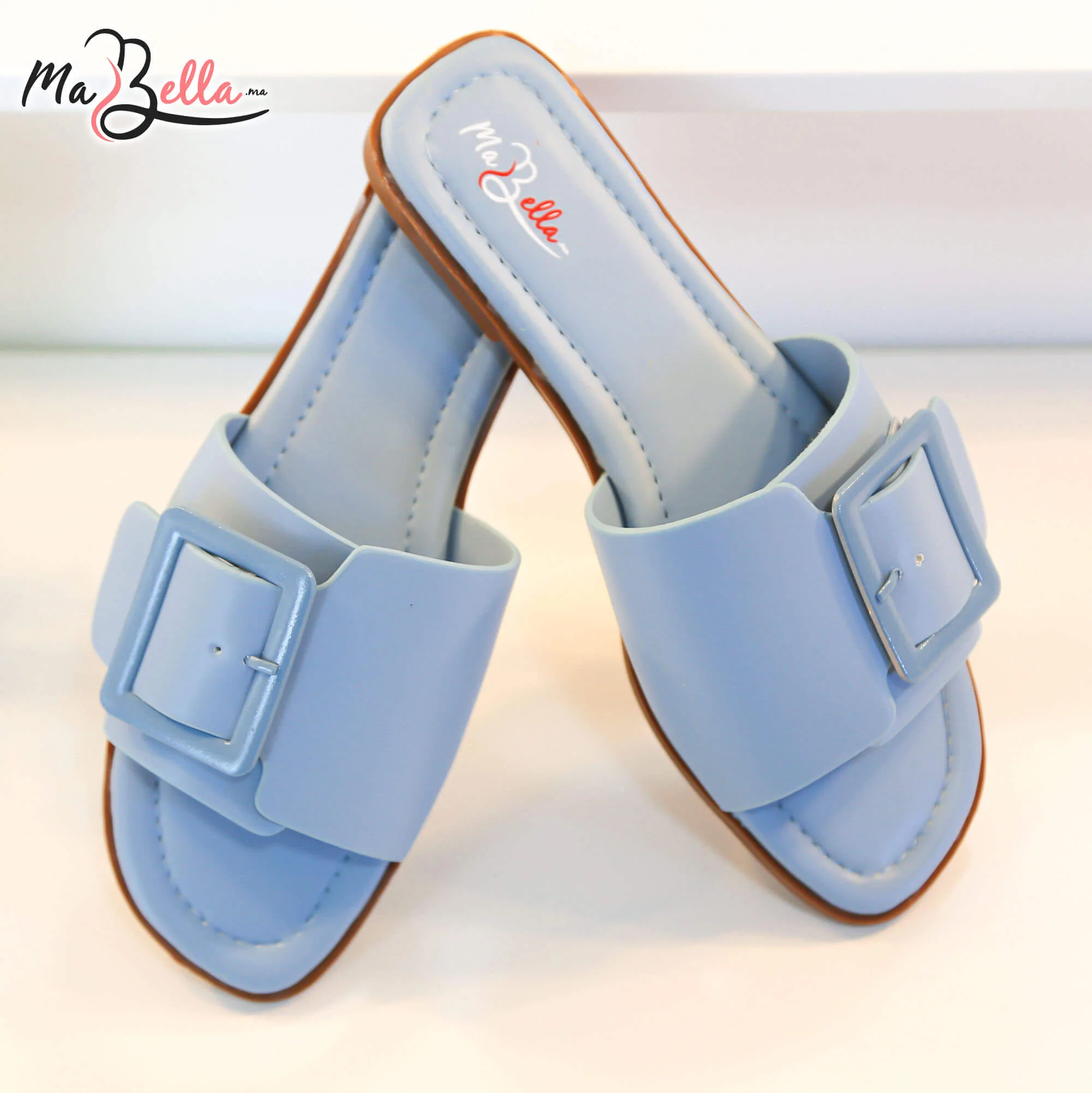 Sandale Plate - Bleu Ciel - BZIM-2400