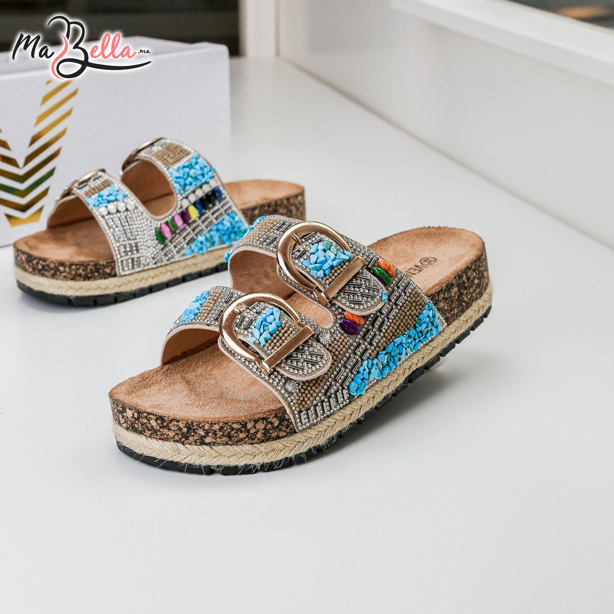 Sandale Plate - Beige - TC-3553