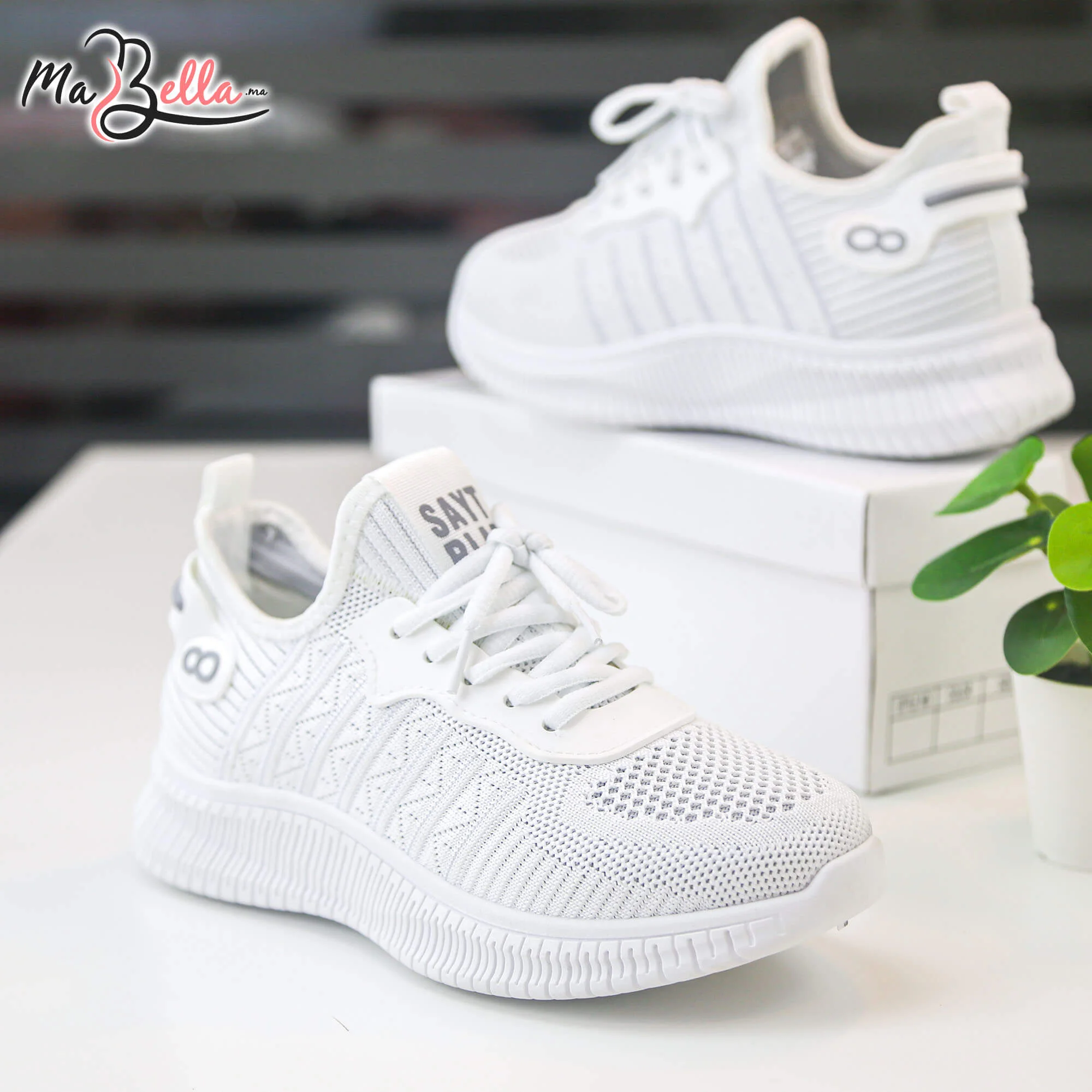 Baskets pour Femmes - Blanc - OC-8