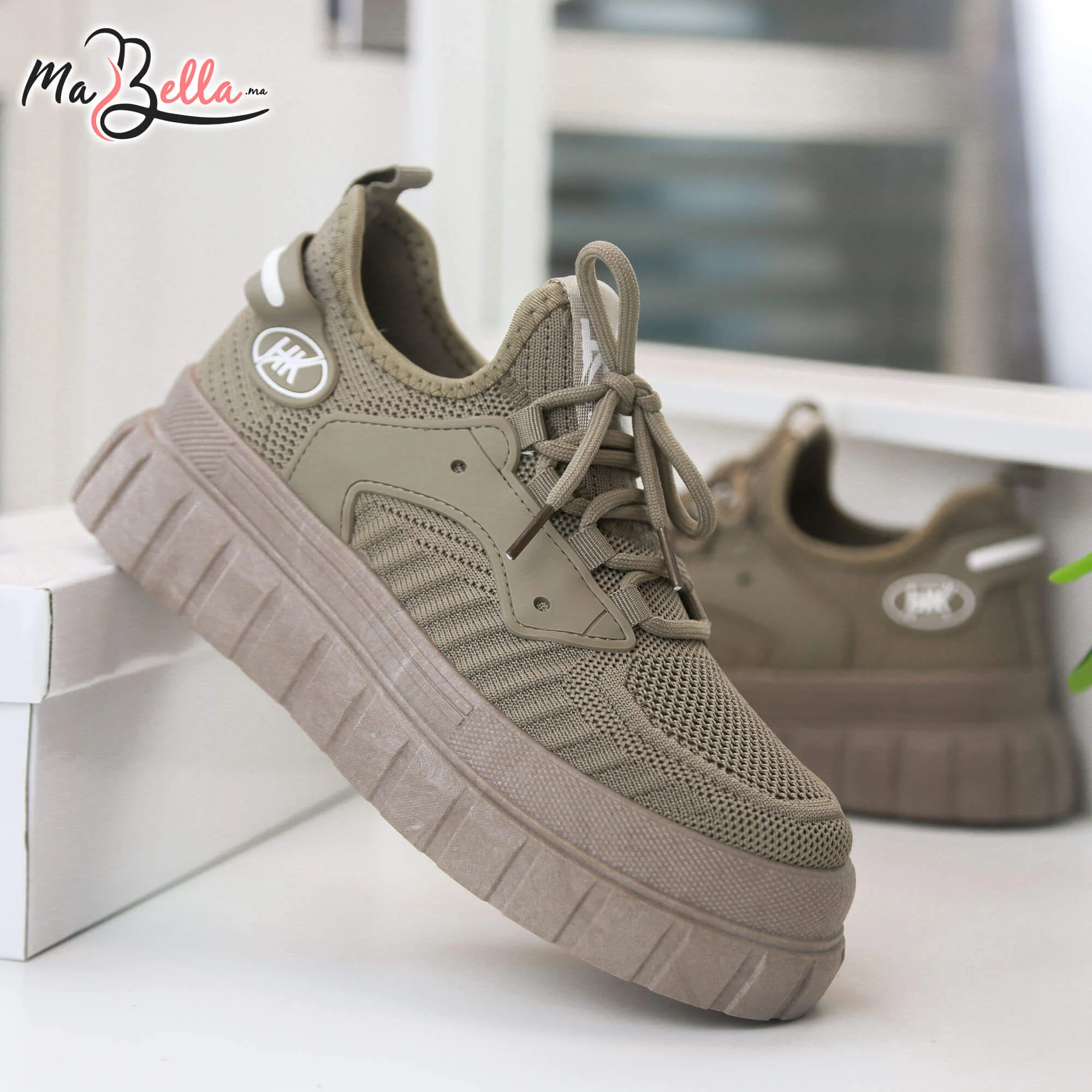 Baskets pour Femmes - Kaki - HK601