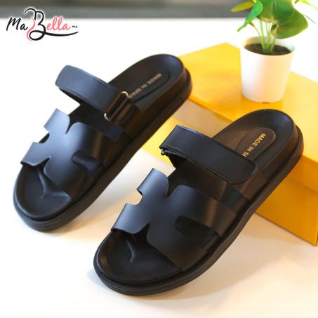 Sandale Plate - Noir - HRMS-100-22