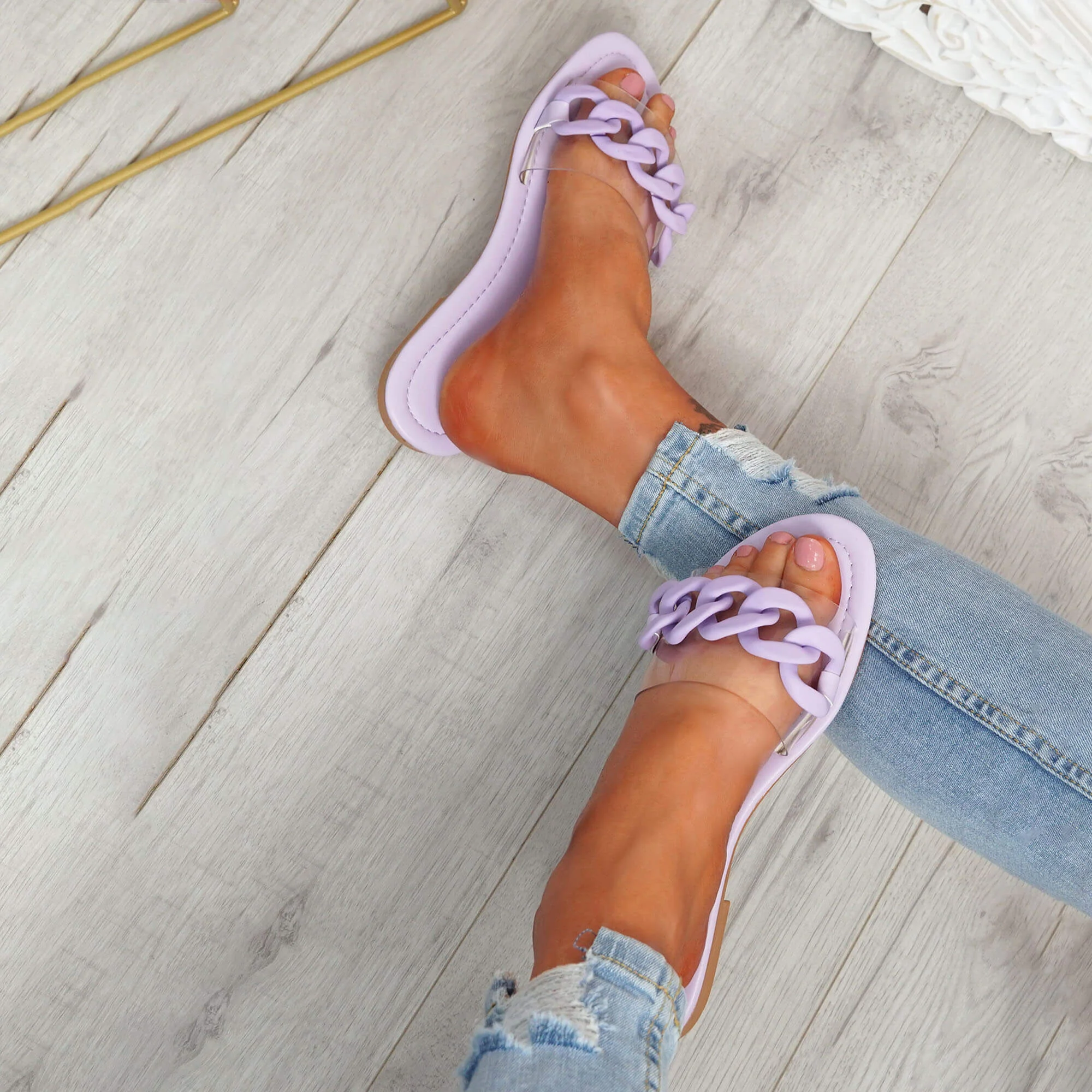 Sandale Plate - Violet - RF-627