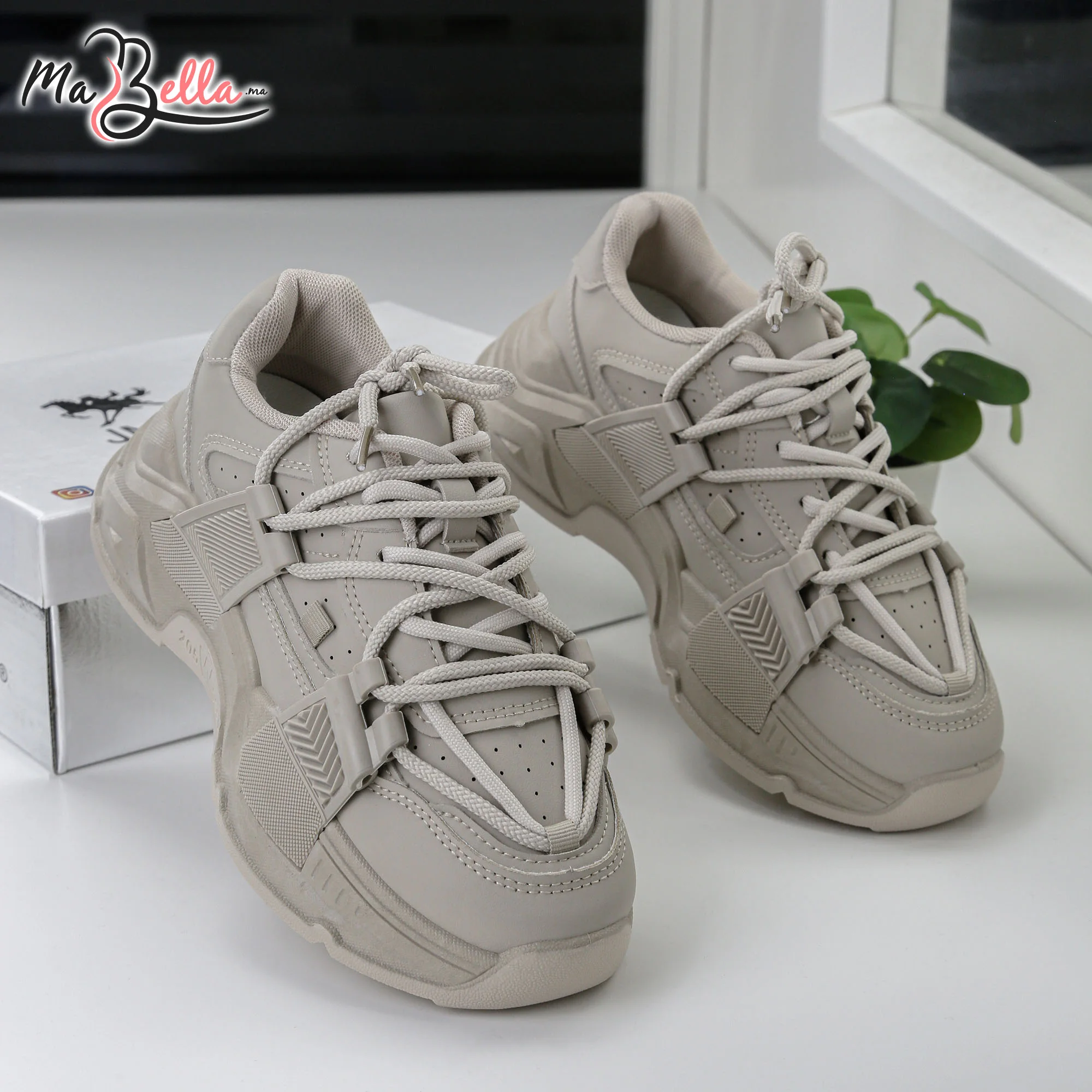 Baskets pour Femmes - Kaki - JC-79