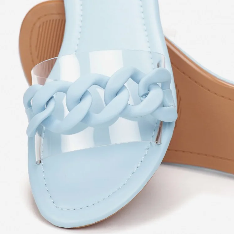 Sandale Plate - Bleu - RF-627