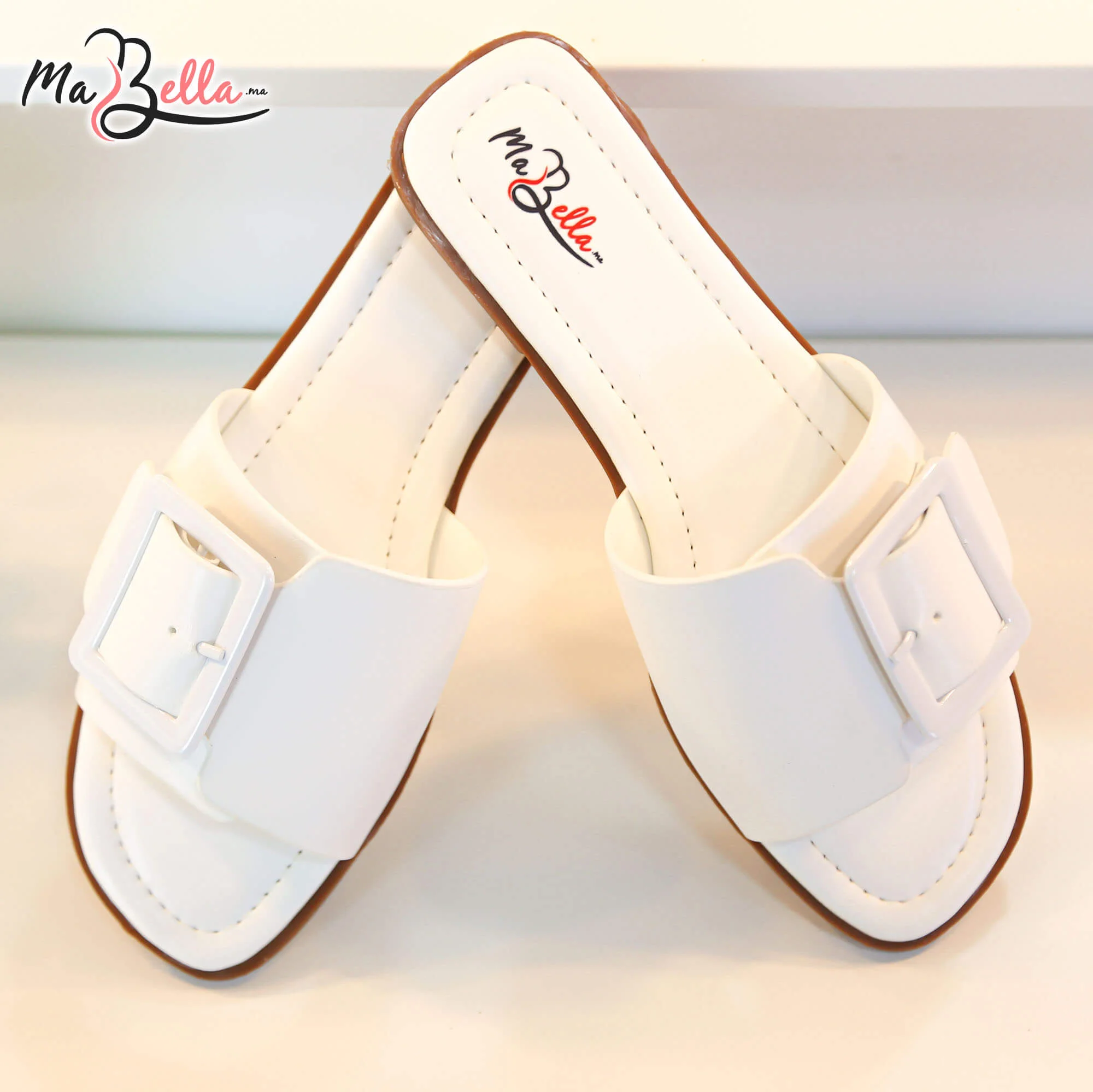 Sandale Plate - Blanc - BZIM-2400