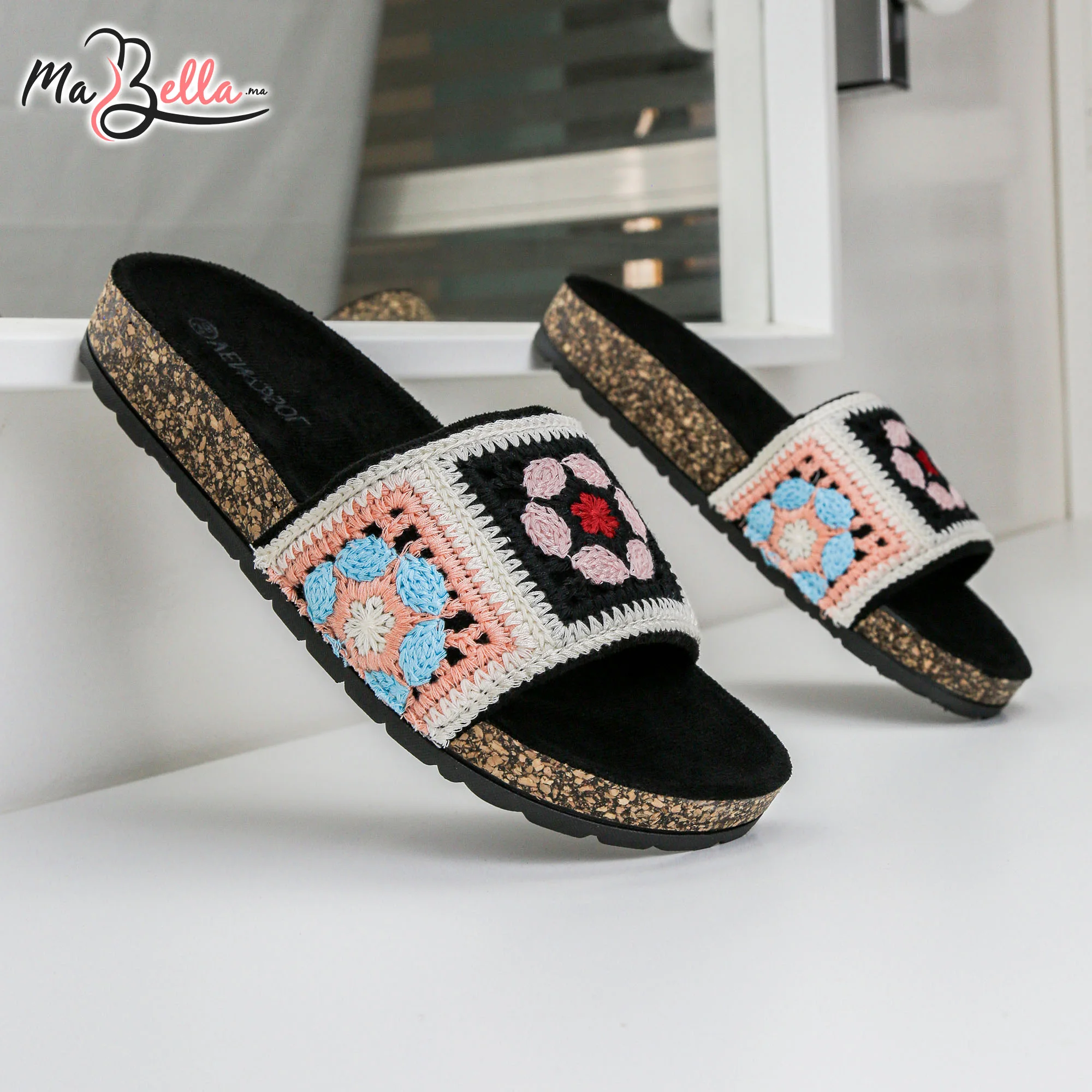 Sandale Plate - Noir - TC-3492