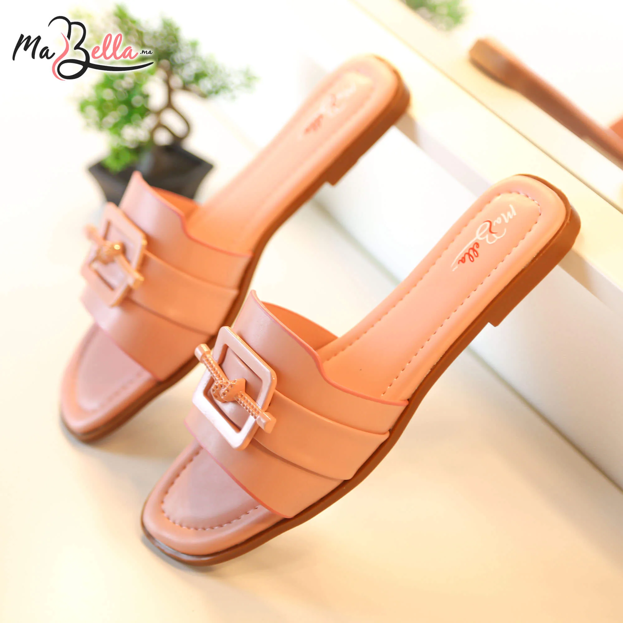 Sandale Plate - Rose - LA TRÉCE-2500