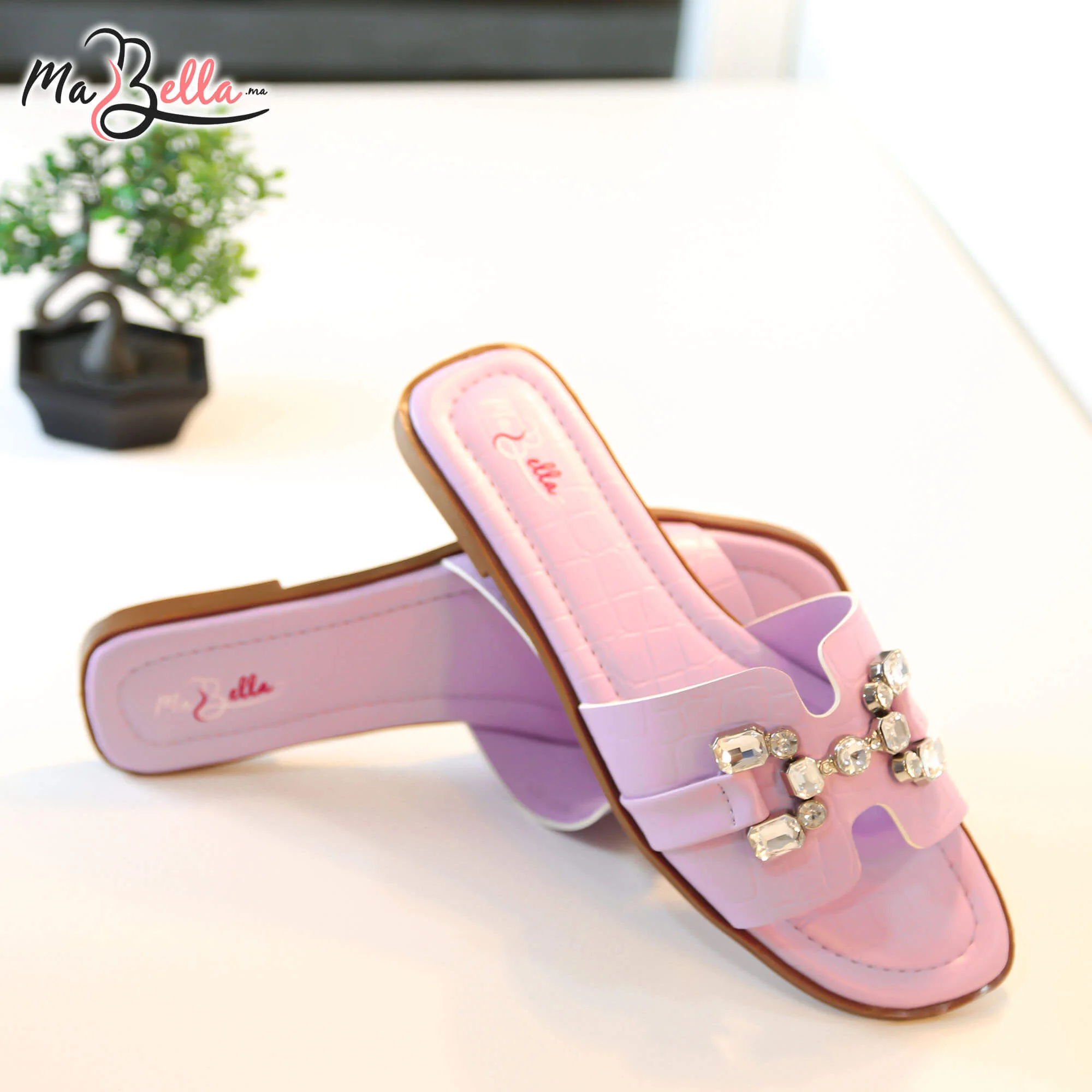 Sandale Plate - Violet - RF-HRMS***