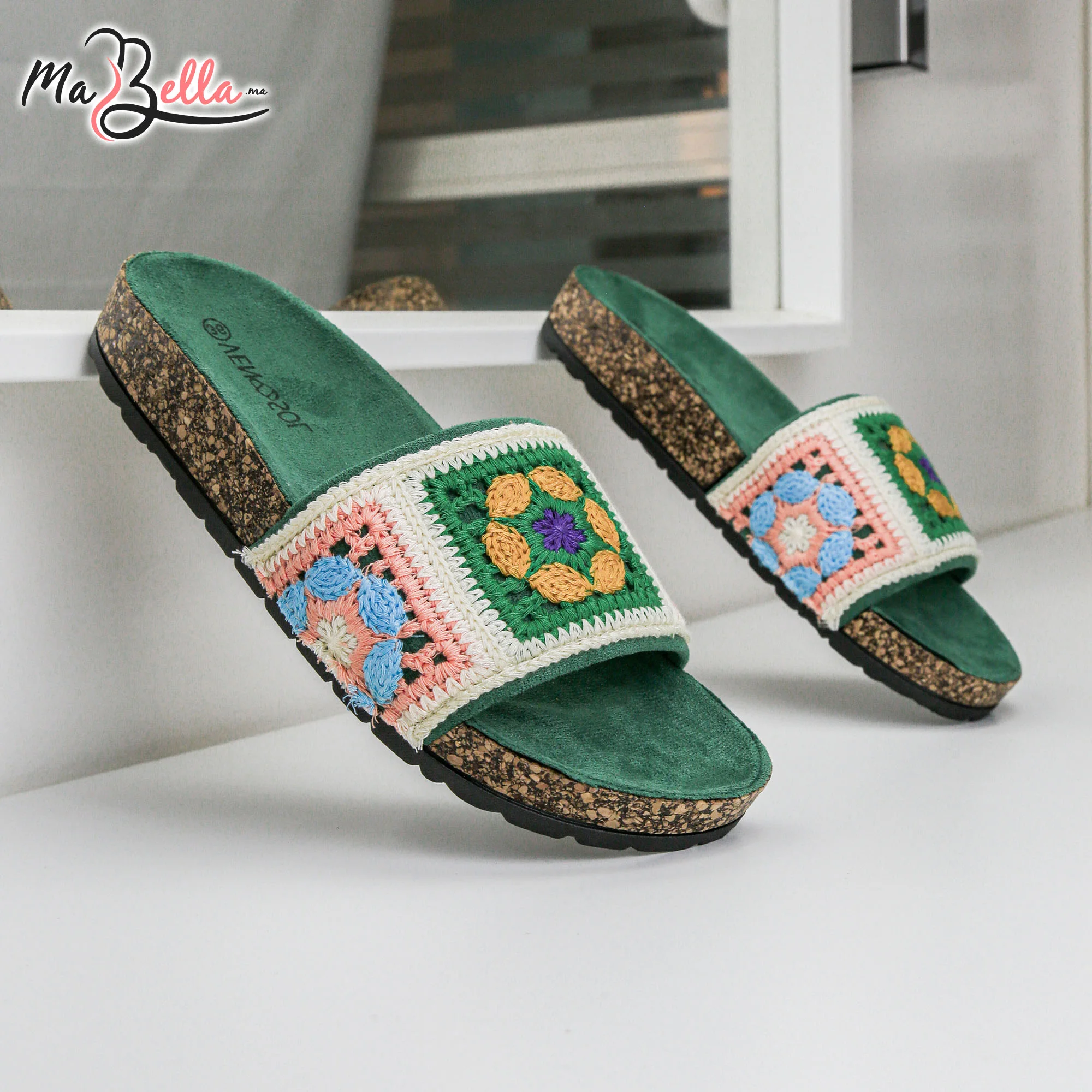 Sandale Plate - Vert - TC-3492