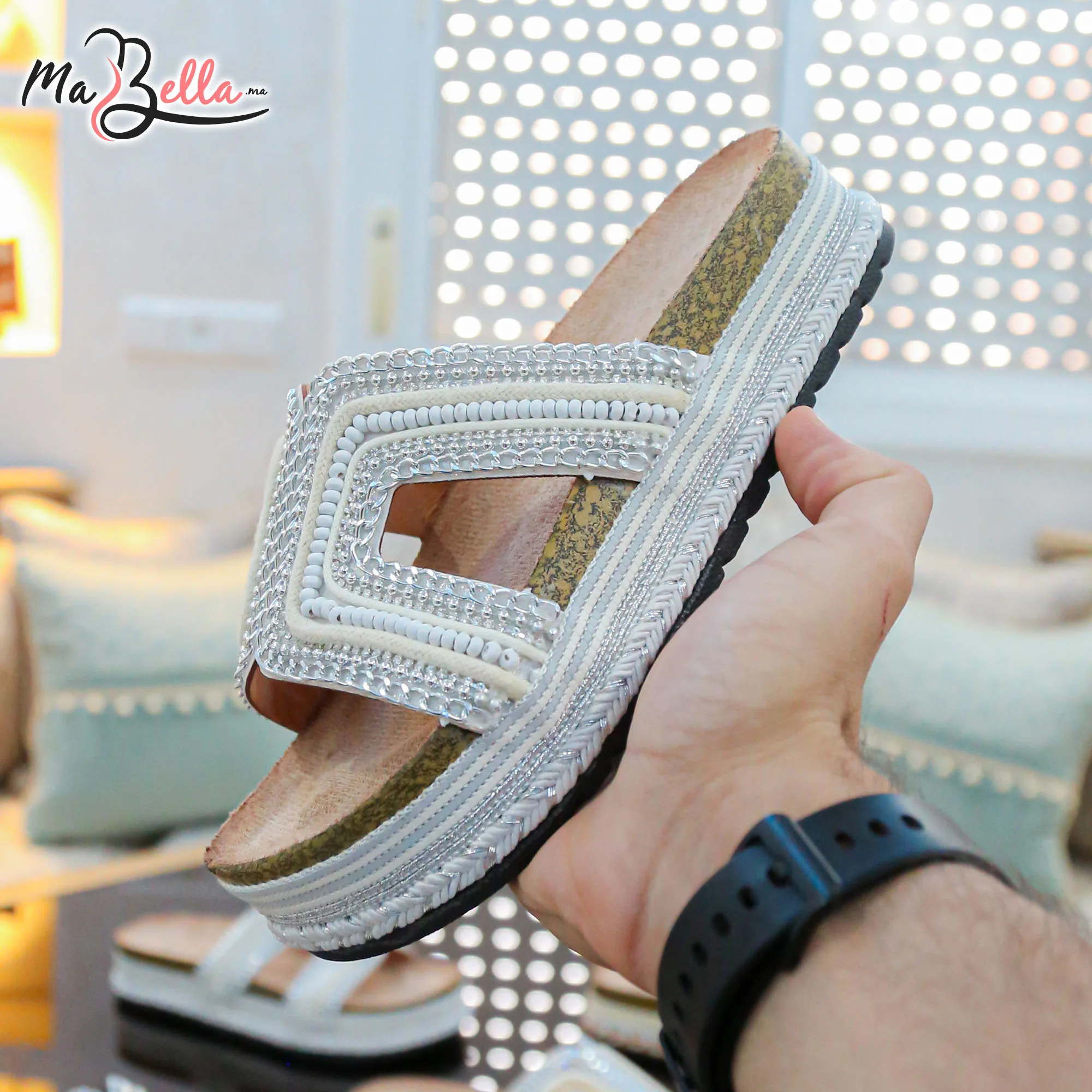 Sandale Plate - Blanc - TC-2025