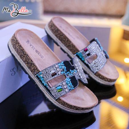 Sandale Plate - Noir - MES11