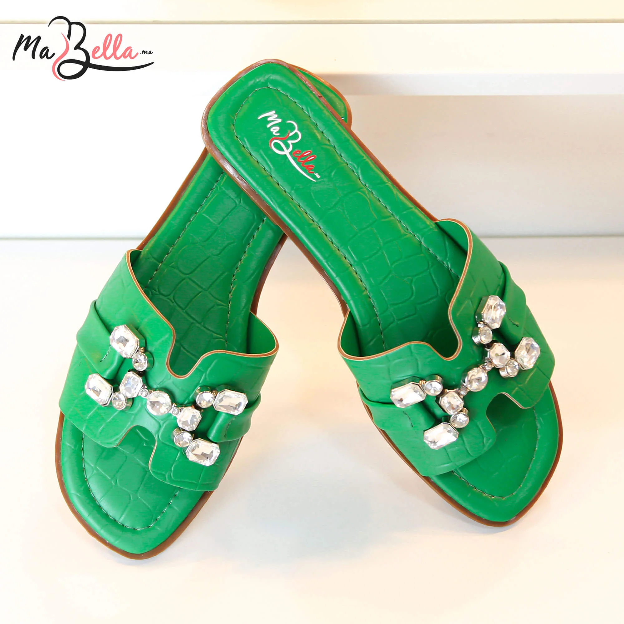 Sandale Plate - Vert - RF-HRMS***