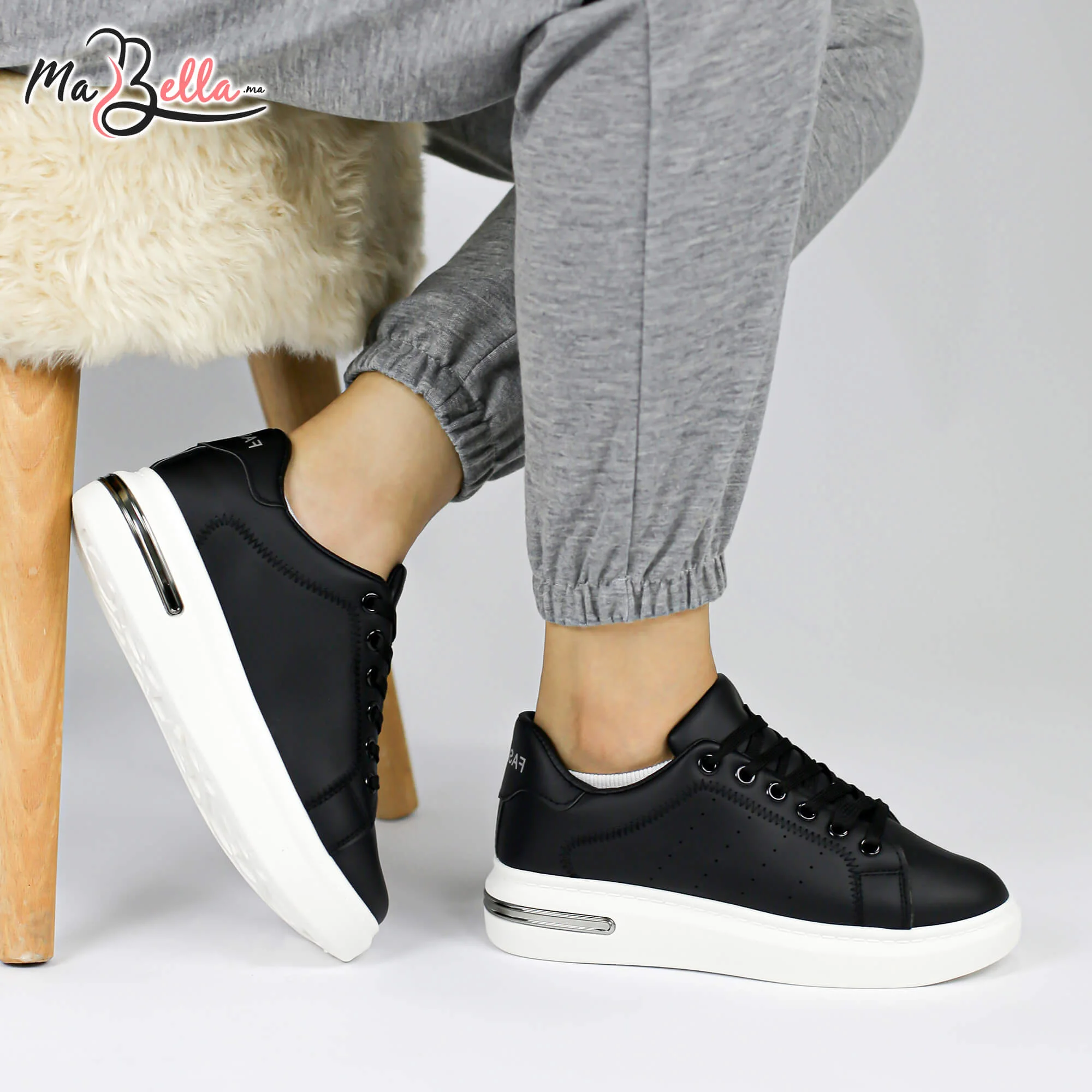 Baskets pour Femmes - Noir - RF32