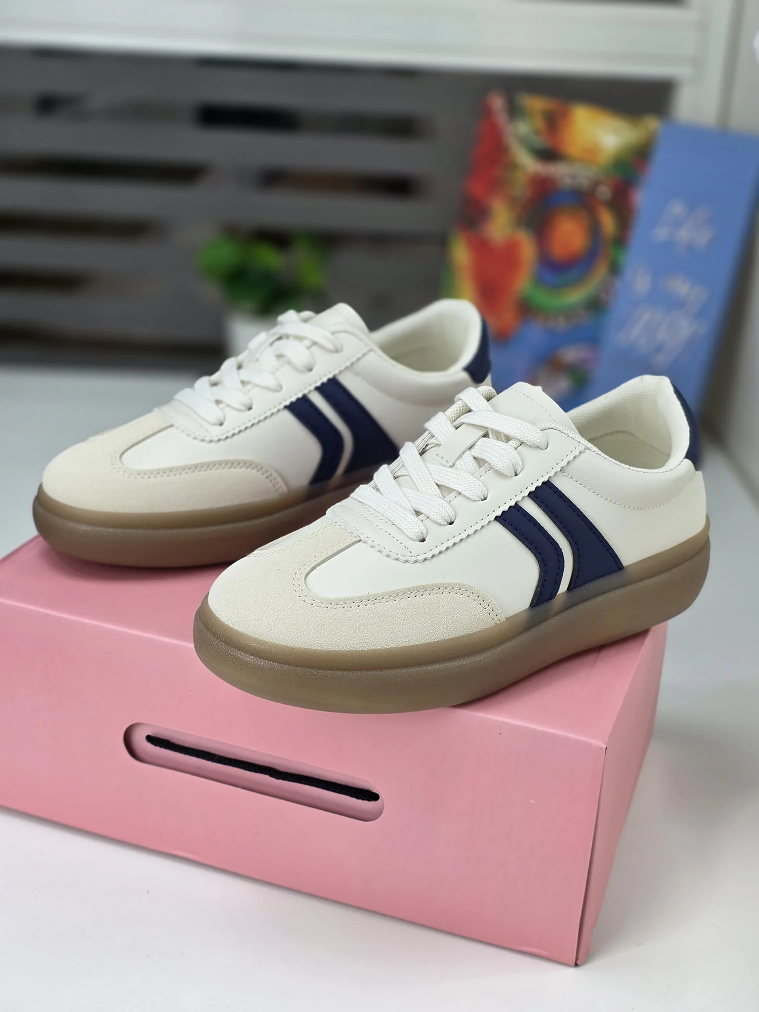 Baskets - Beige/Bleu - MB88-712