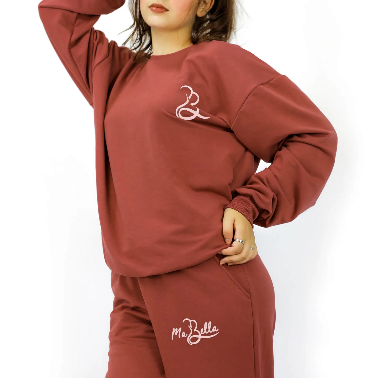 Survêtement Ensemble 2 Pièces pour Femmes - Rouge Brique - TS01
