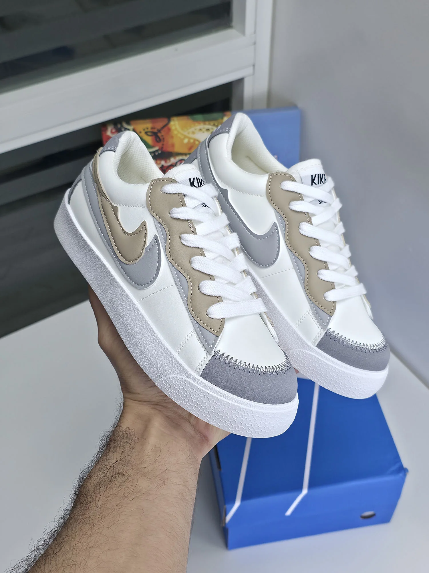 Baskets - Blanc/Gris - K10