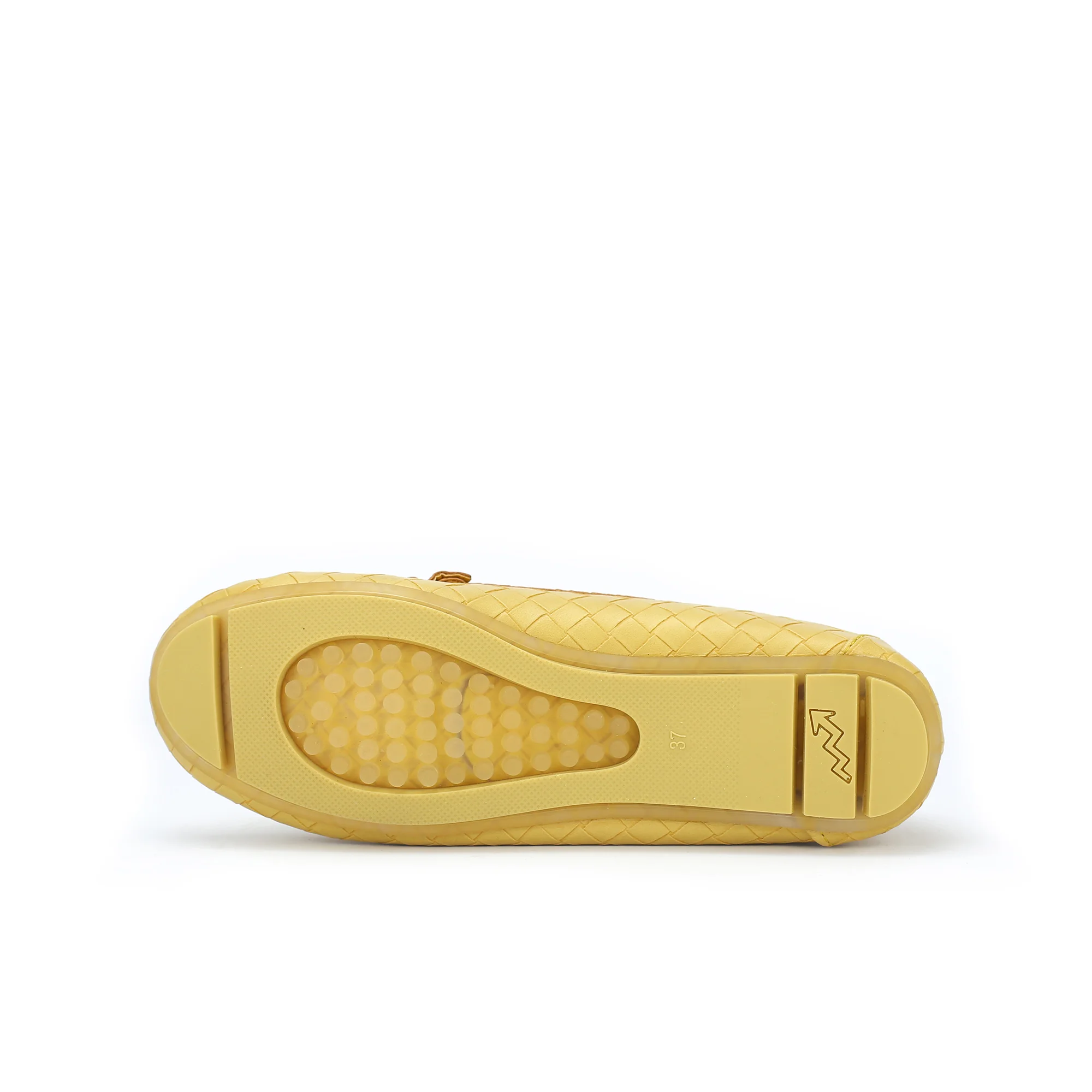 Mocassins pour Femmes - Jaune - Tressé - SM/6493