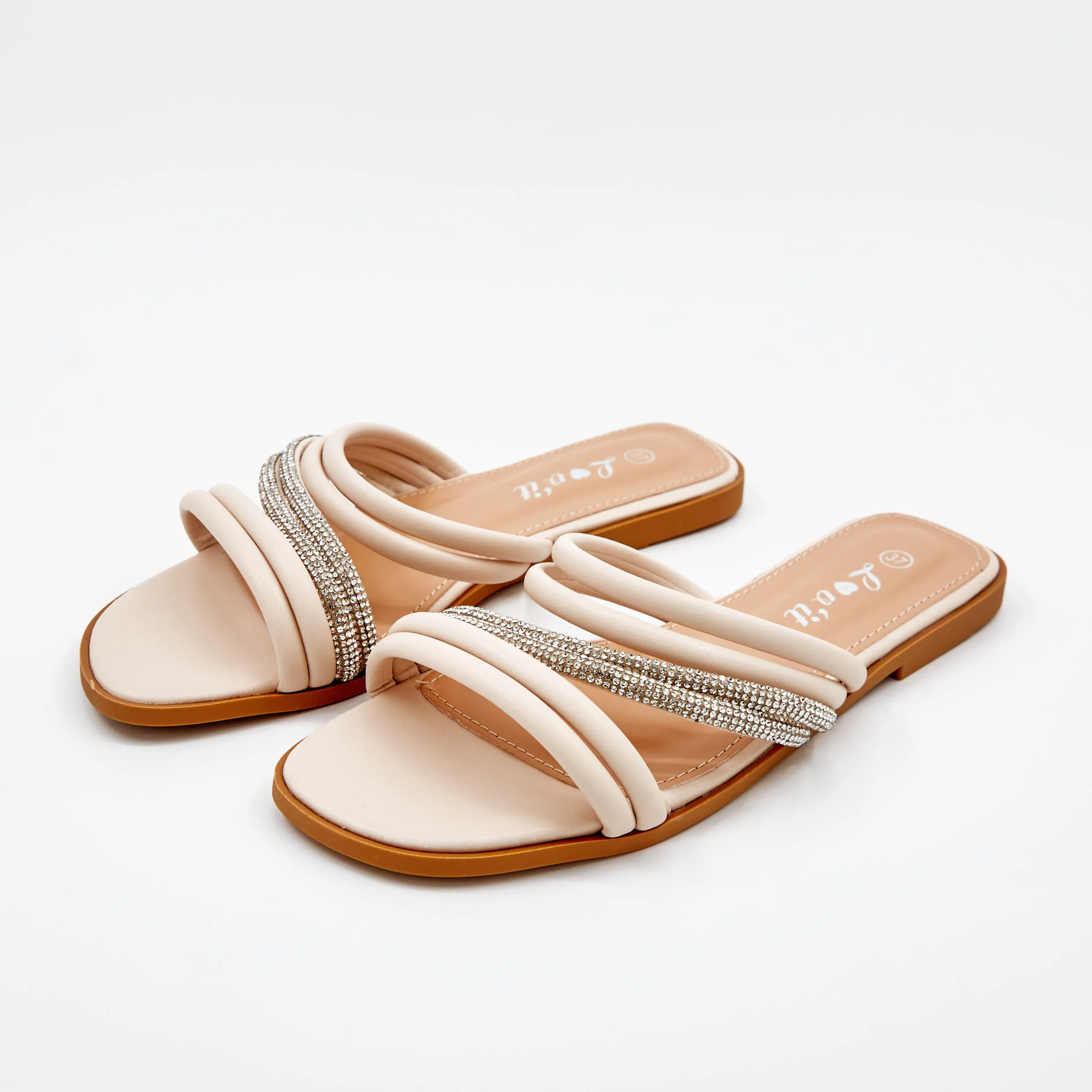Sandale Plate - Beige- YU-211