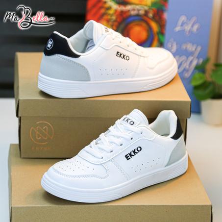 Baskets pour Femmes - Blanc/Noir - EK-04