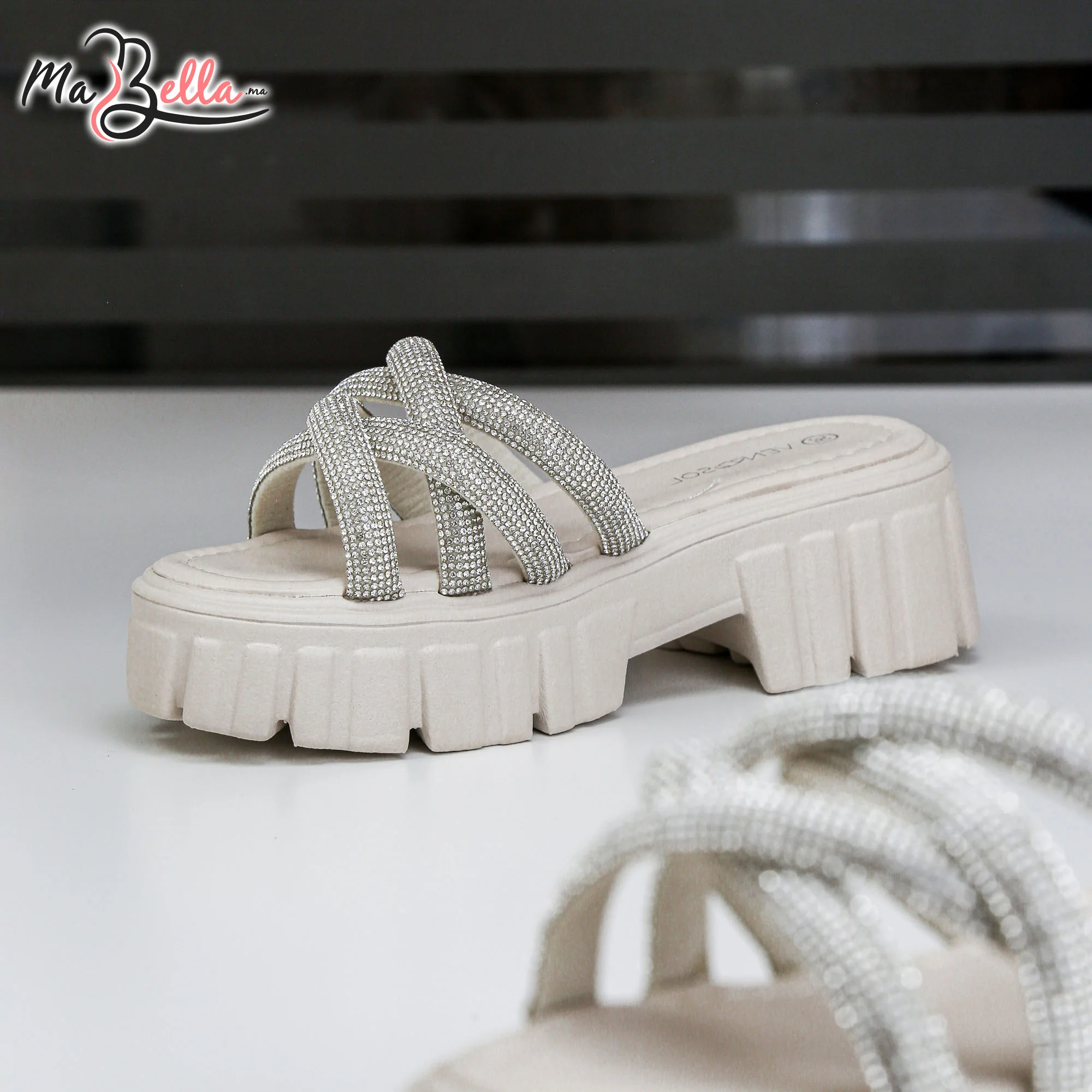 Sandale Plate - Beige - TC-3330