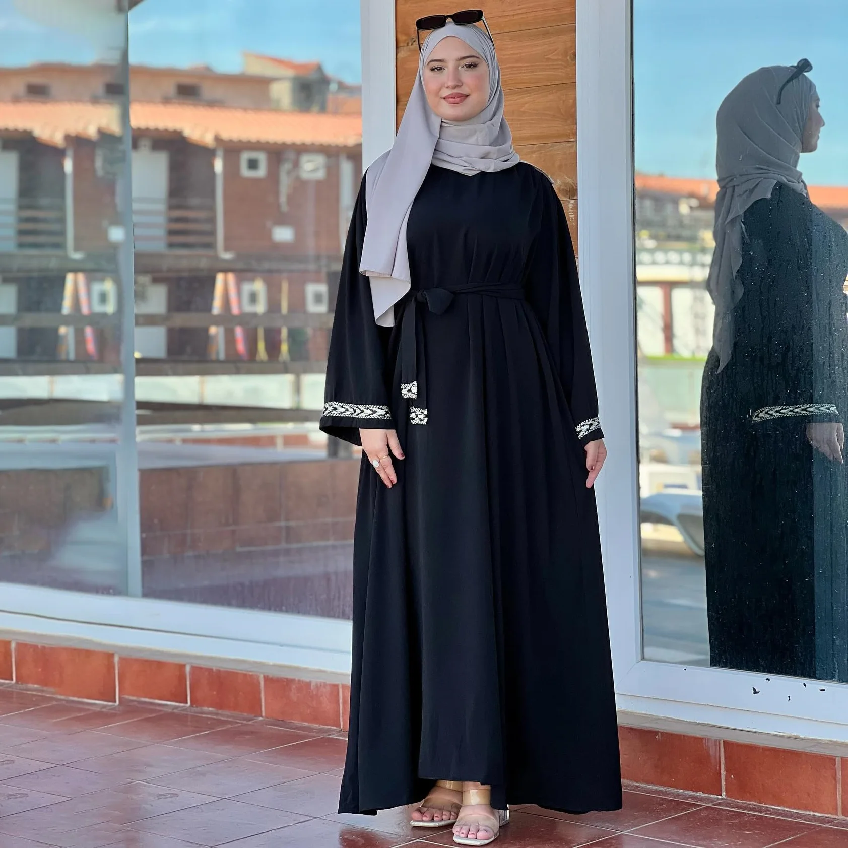 Abaya ALYAKOUT avec Sfifa - Qualité Premium - Noir