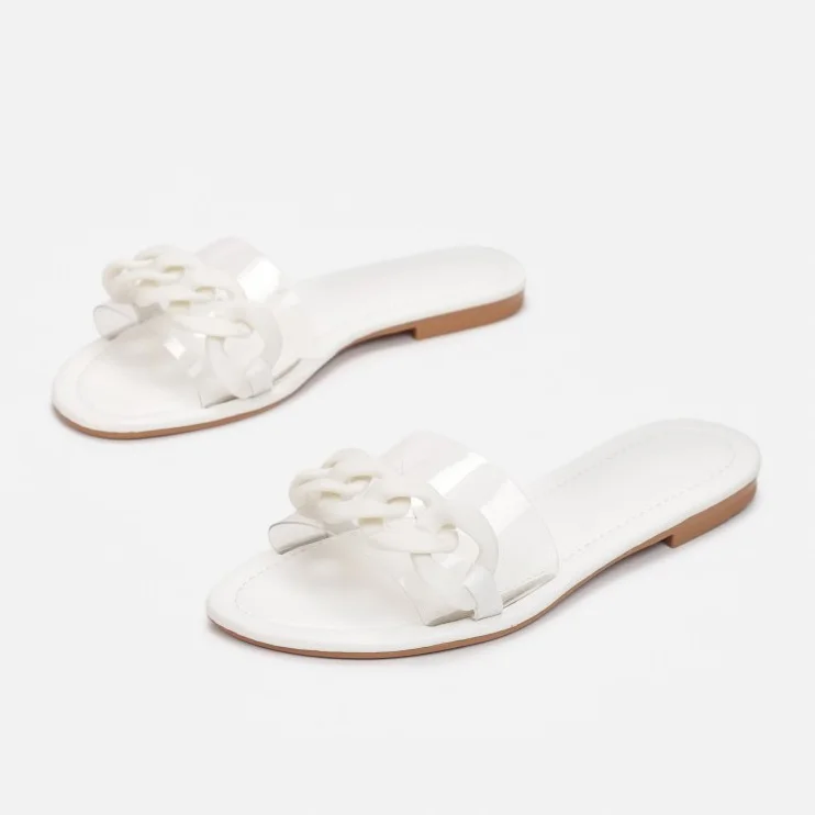 Sandale Plate - Blanc - RF-627