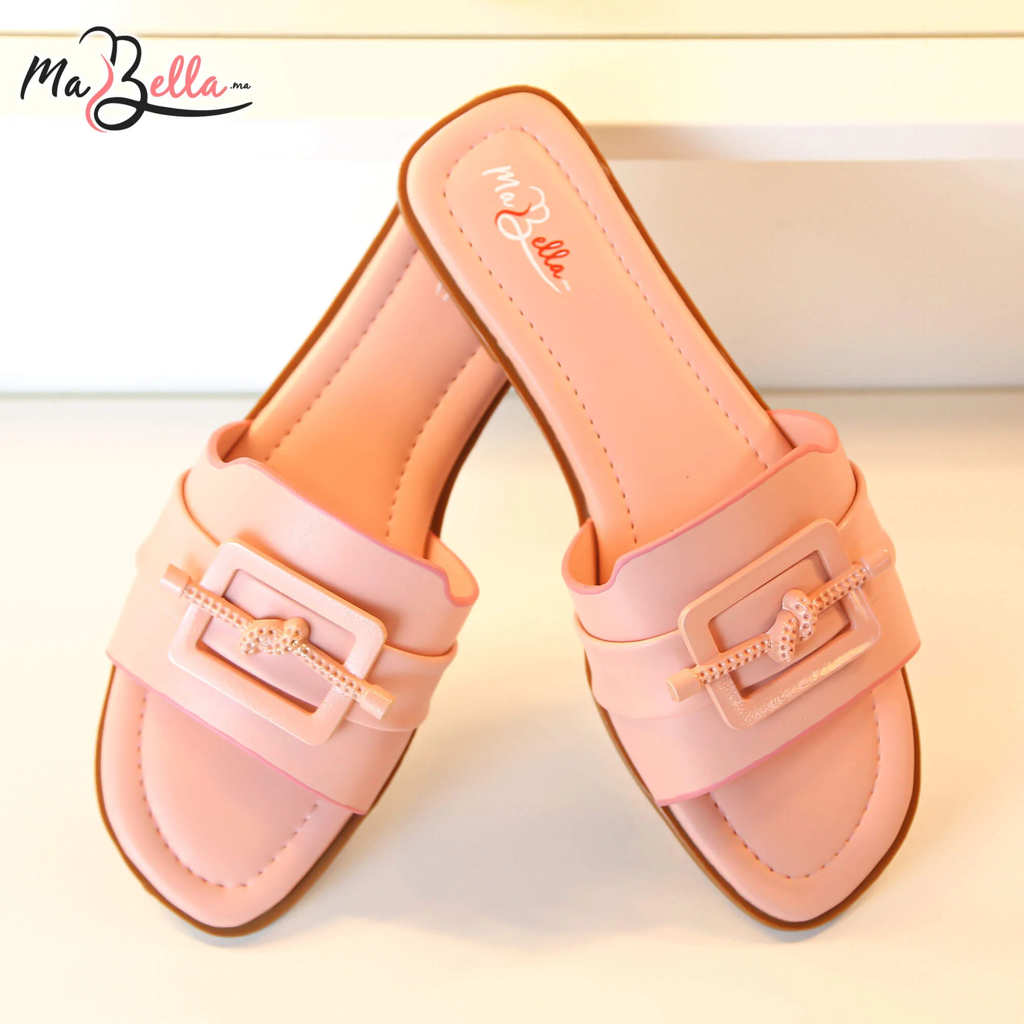 Sandale Plate - Rose - LA TRÉCE-2500