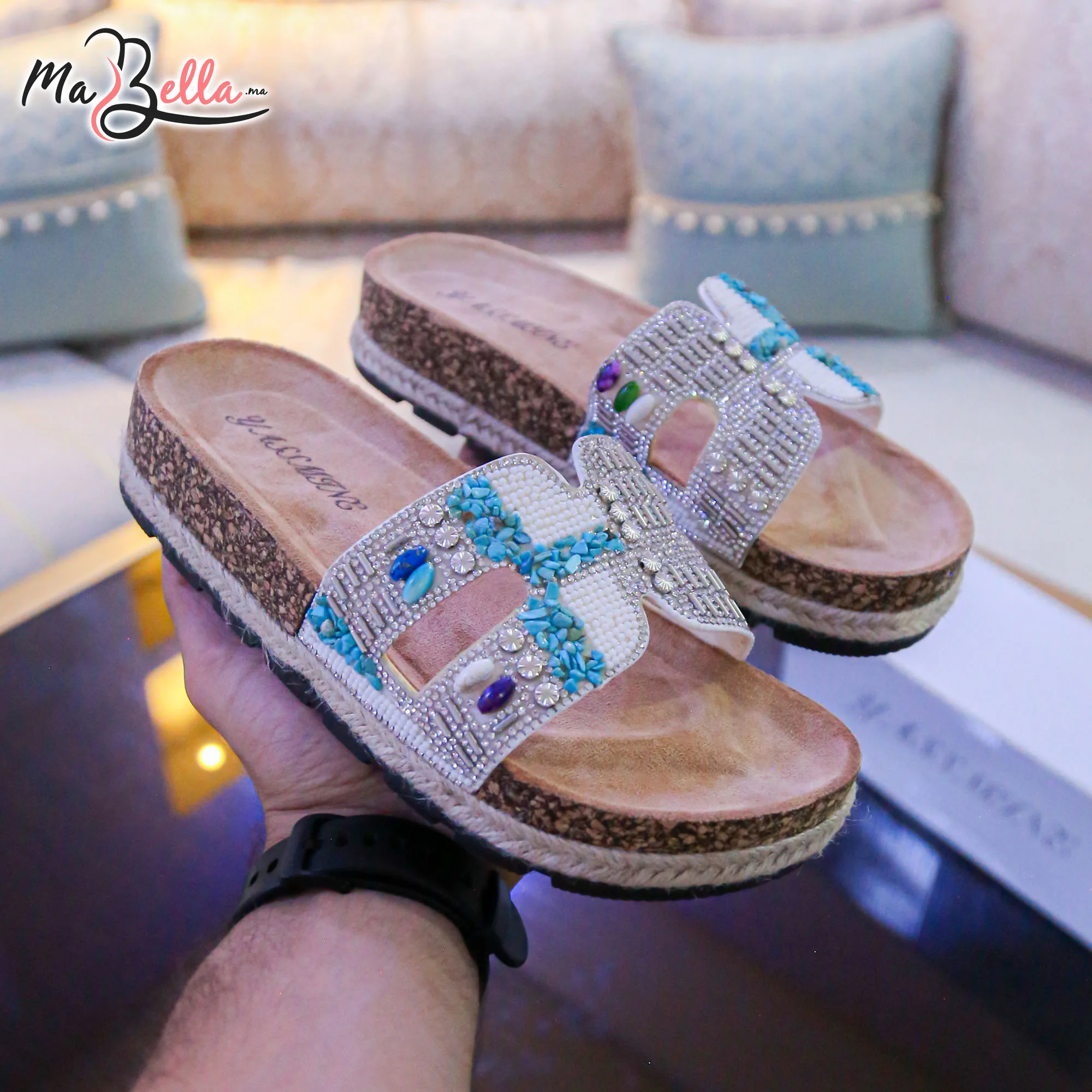 Sandale Plate - Blanc - MES11