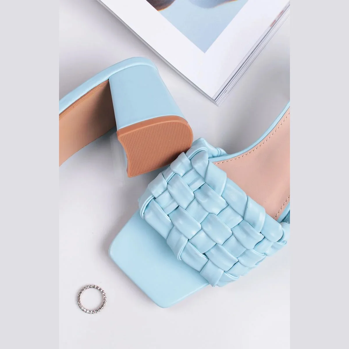 Sandale à talons - Bleu - NN190