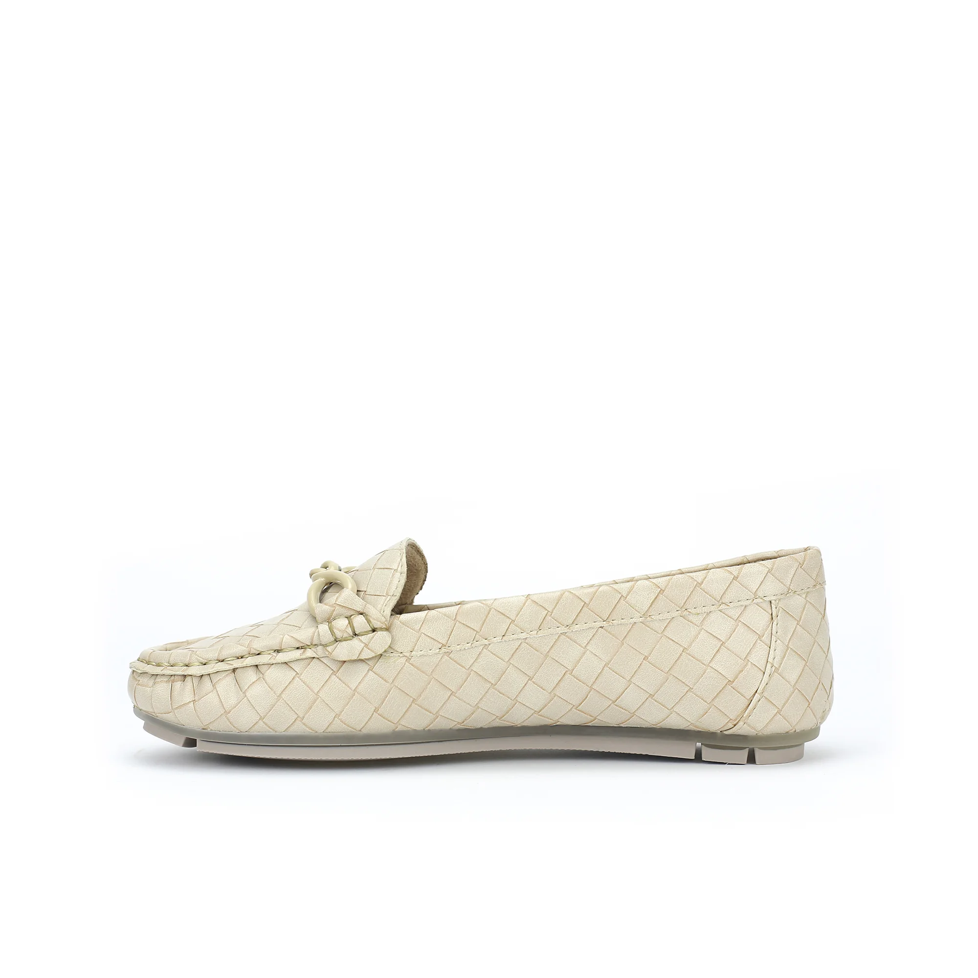 Mocassins pour Femmes - Beige - Tressé - A/9471