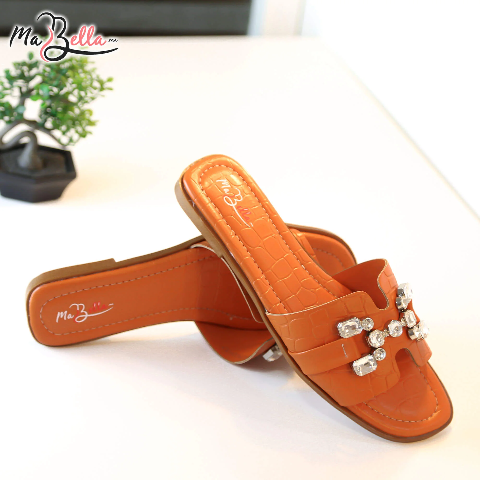 Sandale Plate - Orange - RF-HRMS***