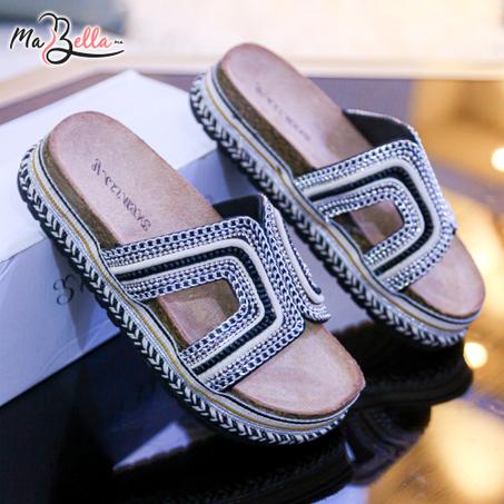 Sandale Plate - Noir - TC-2025