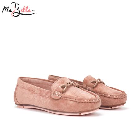 Mocassins pour Femmes - Rose - Daim - A/9471