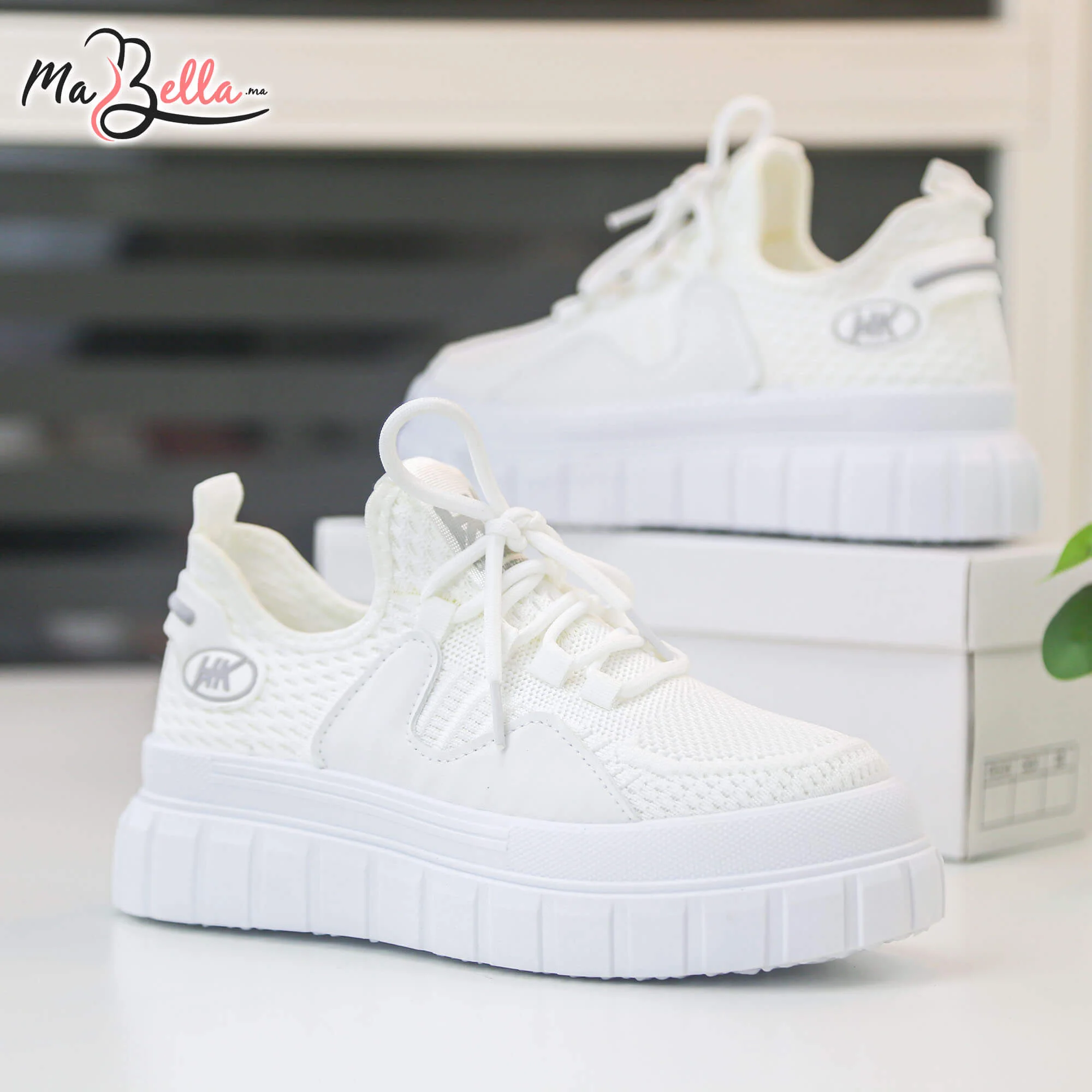 Baskets pour Femmes - Blanc - HK301