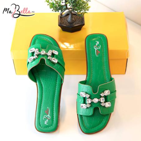 Sandale Plate - Vert - RF-HRMS***