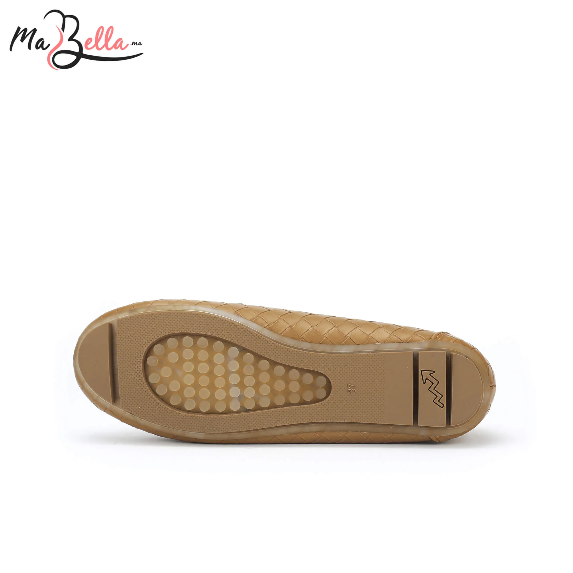 Mocassins pour Femmes - Camel - Tressé - SM/6493