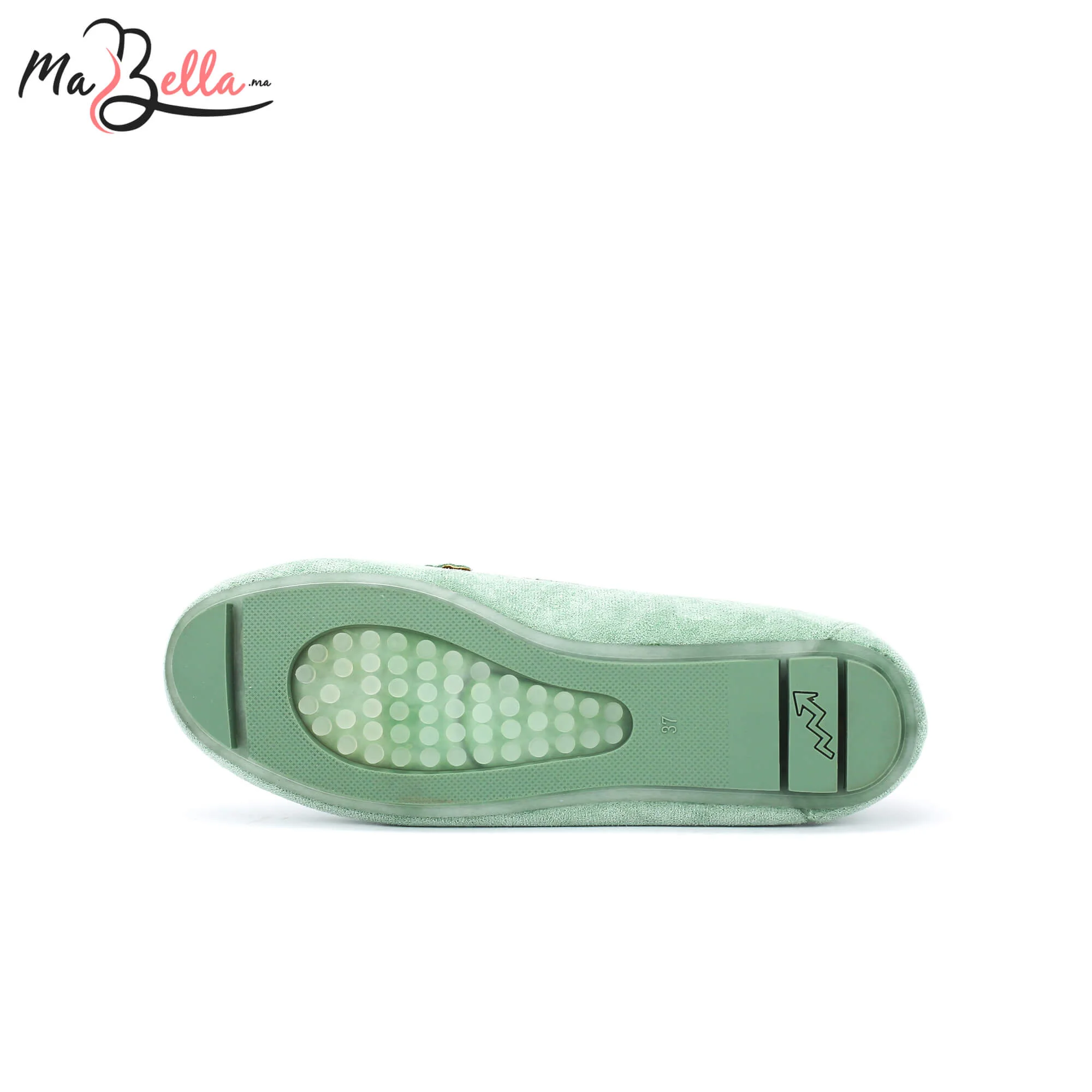 Mocassins pour Femmes - Vert - Daim - A/9471