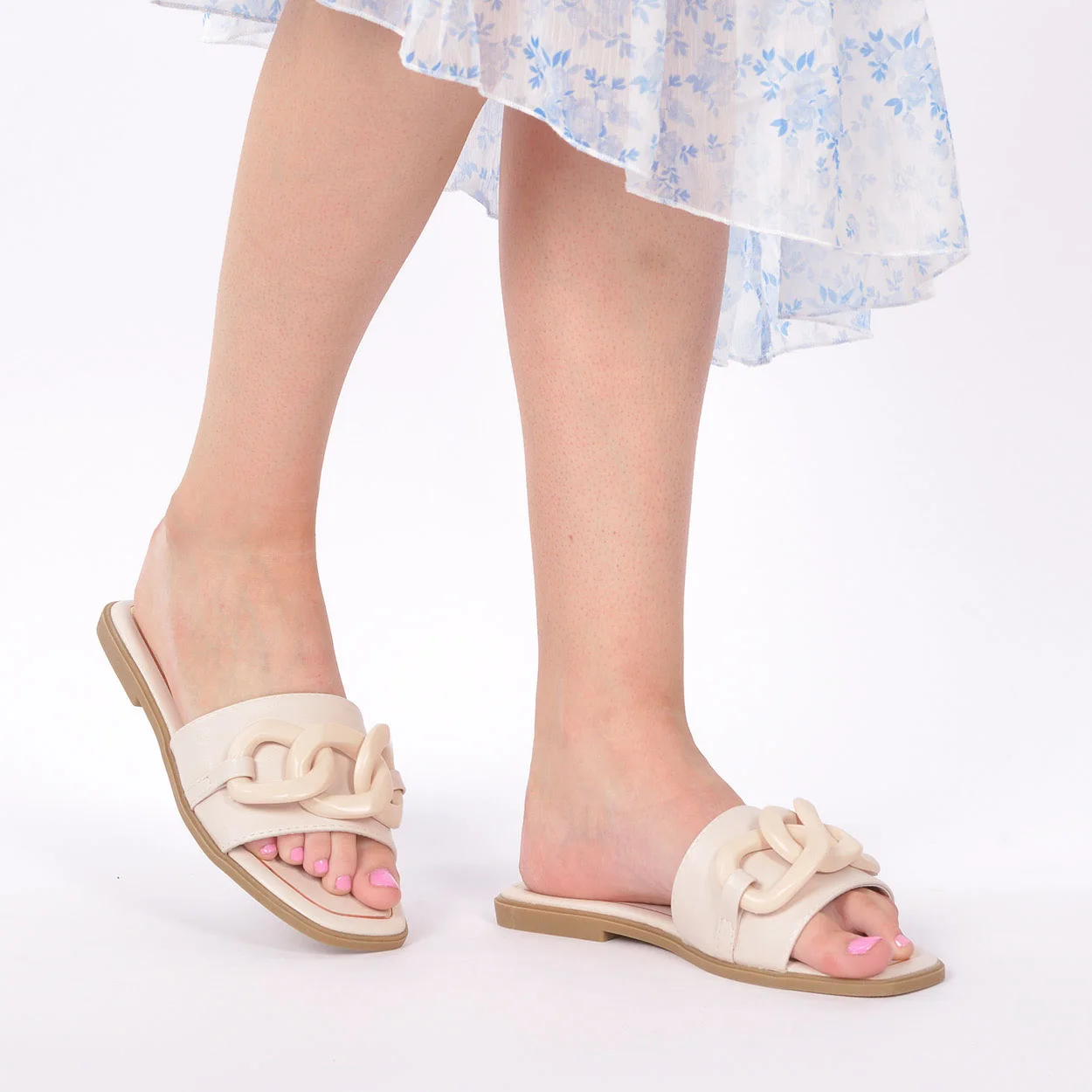 Sandale Plate - Beige - RF-2339