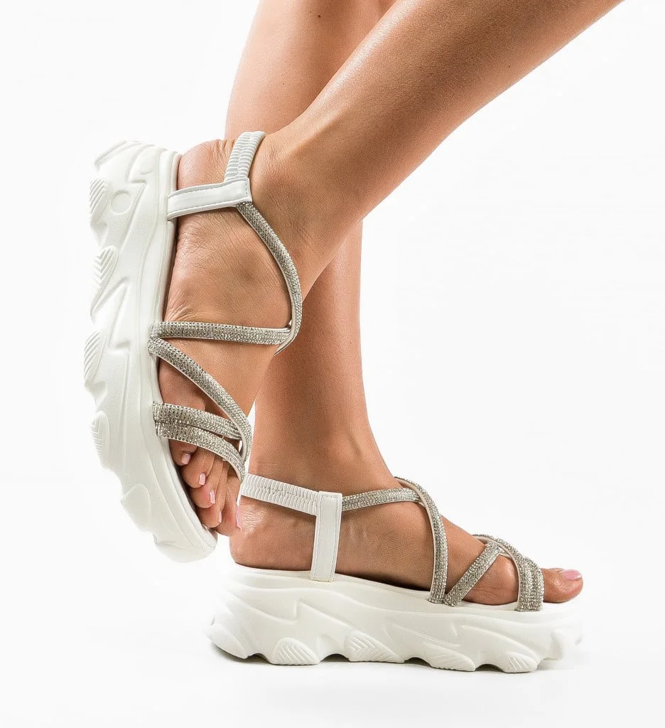 Sandale Plate - Blanc - LX-1935