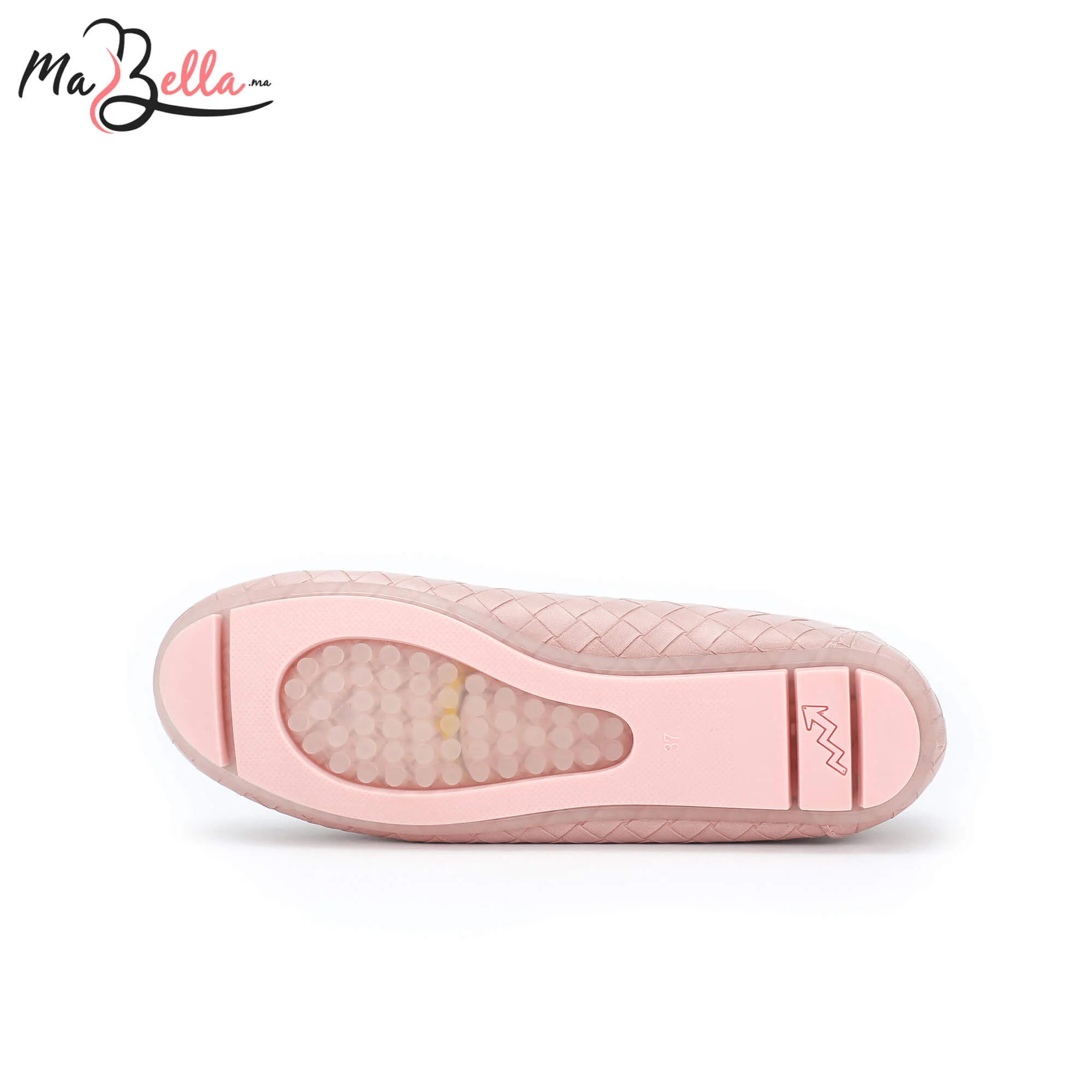 Mocassins pour Femmes - Rose - Tressé - A/9471