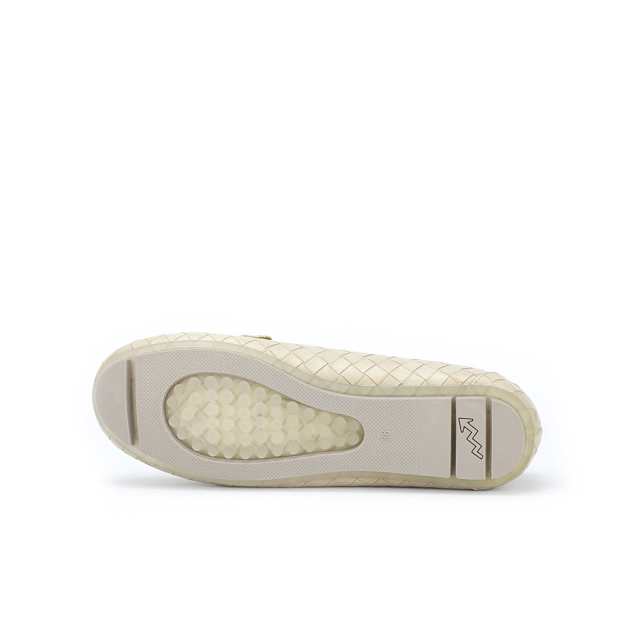 Mocassins pour Femmes - Beige - Tressé - A/9471