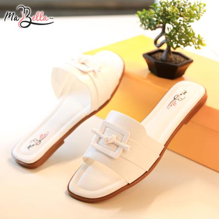 Sandale Plate - Blanc - LA TRÉCE-2500